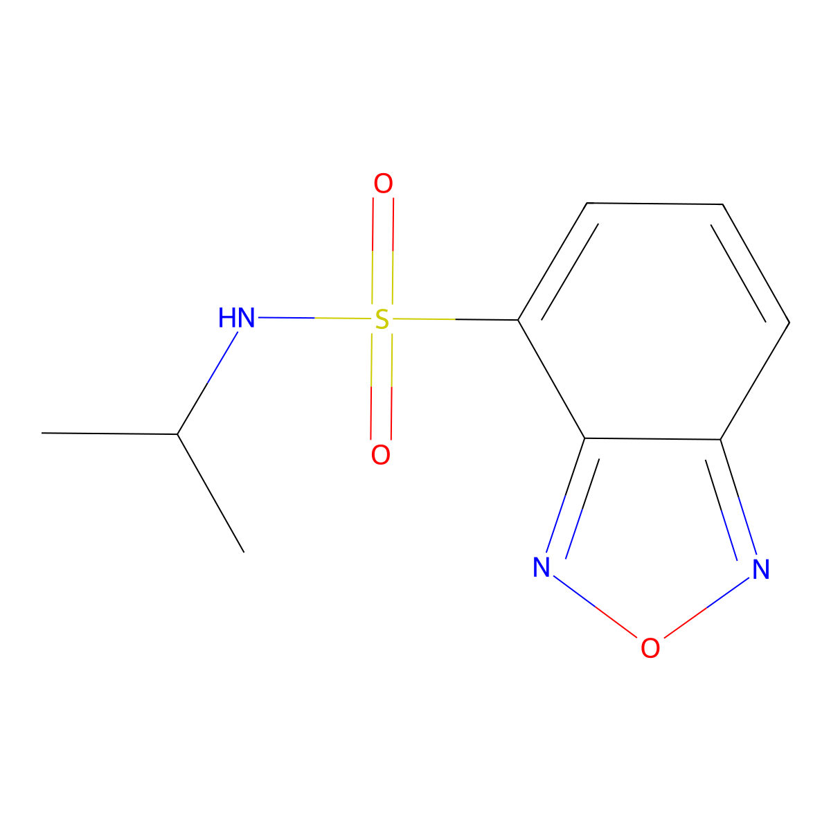 N-propan-2-yl-2,1,3-benzoxadiazole-4-sulfonamide molecular structure, CAS 443104-03-8