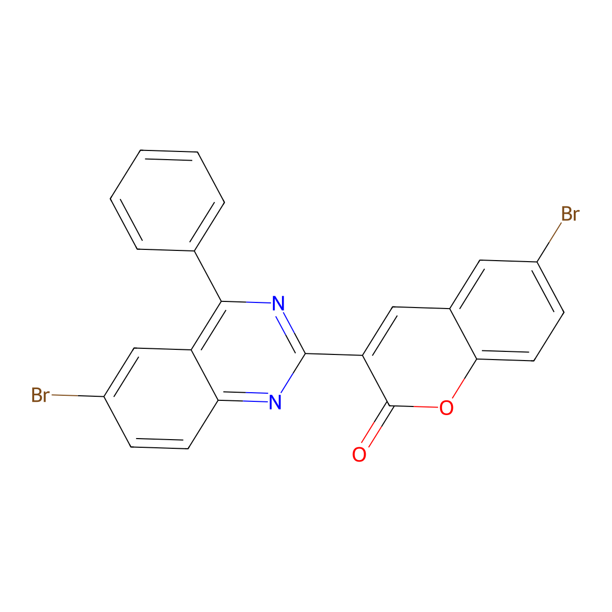 6-bromo-3-(6-bromo-4-phenylquinazolin-2-yl)-2H-chromen-2-one molecular structure, CAS 443106-19-2