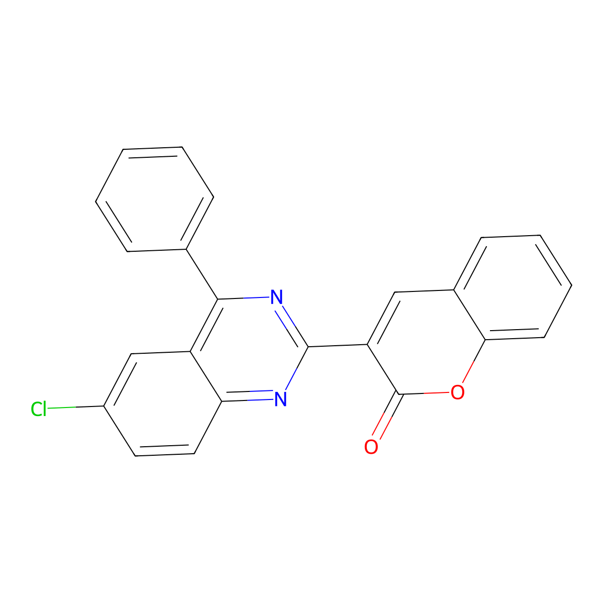 3-(6-Chloro-4-phenylquinazolin-2-yl)chromen-2-one molecular structure, CAS 443106-31-8