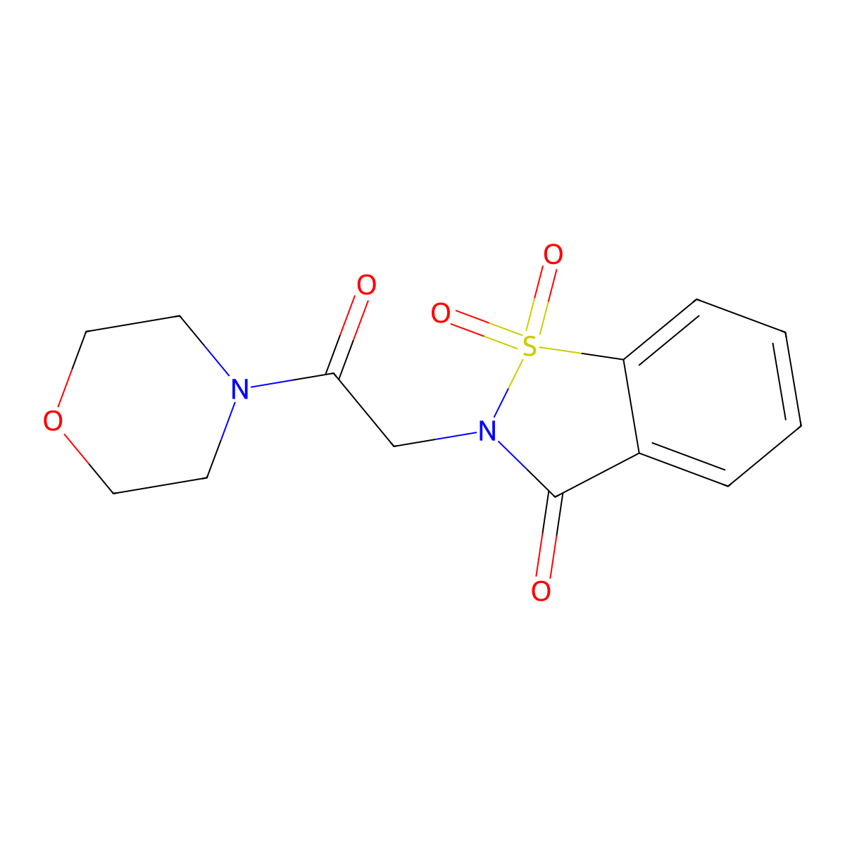 2-(2-morpholino-2-oxoethyl)benzo[d]isothiazol-3(2H)-one 1,1-dioxide molecular structure, CAS 443108-27-8