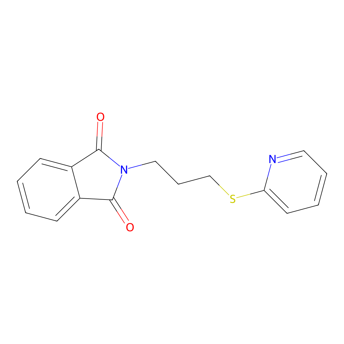 2-[3-(pyridin-2-ylsulfanyl)propyl]-2,3-dihydro-1H-isoindole-1,3-dione molecular structure, CAS 443120-58-9