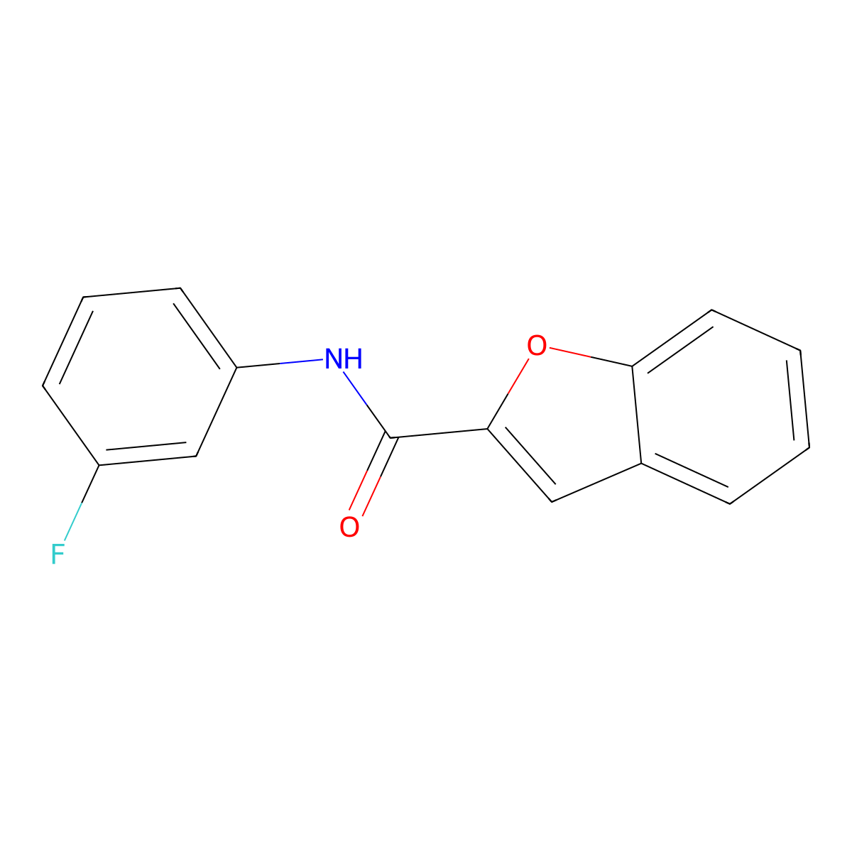 N-(3-fluorophenyl)-1-benzofuran-2-carboxamide molecular structure, CAS 443122-06-3
