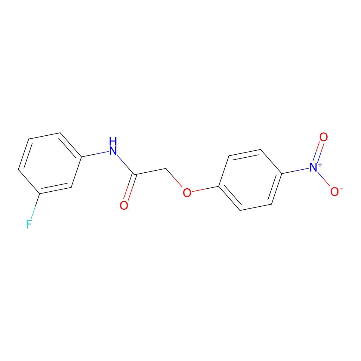 N-(3-fluorophenyl)-2-(4-nitrophenoxy)acetamide molecular structure, CAS 443122-17-6