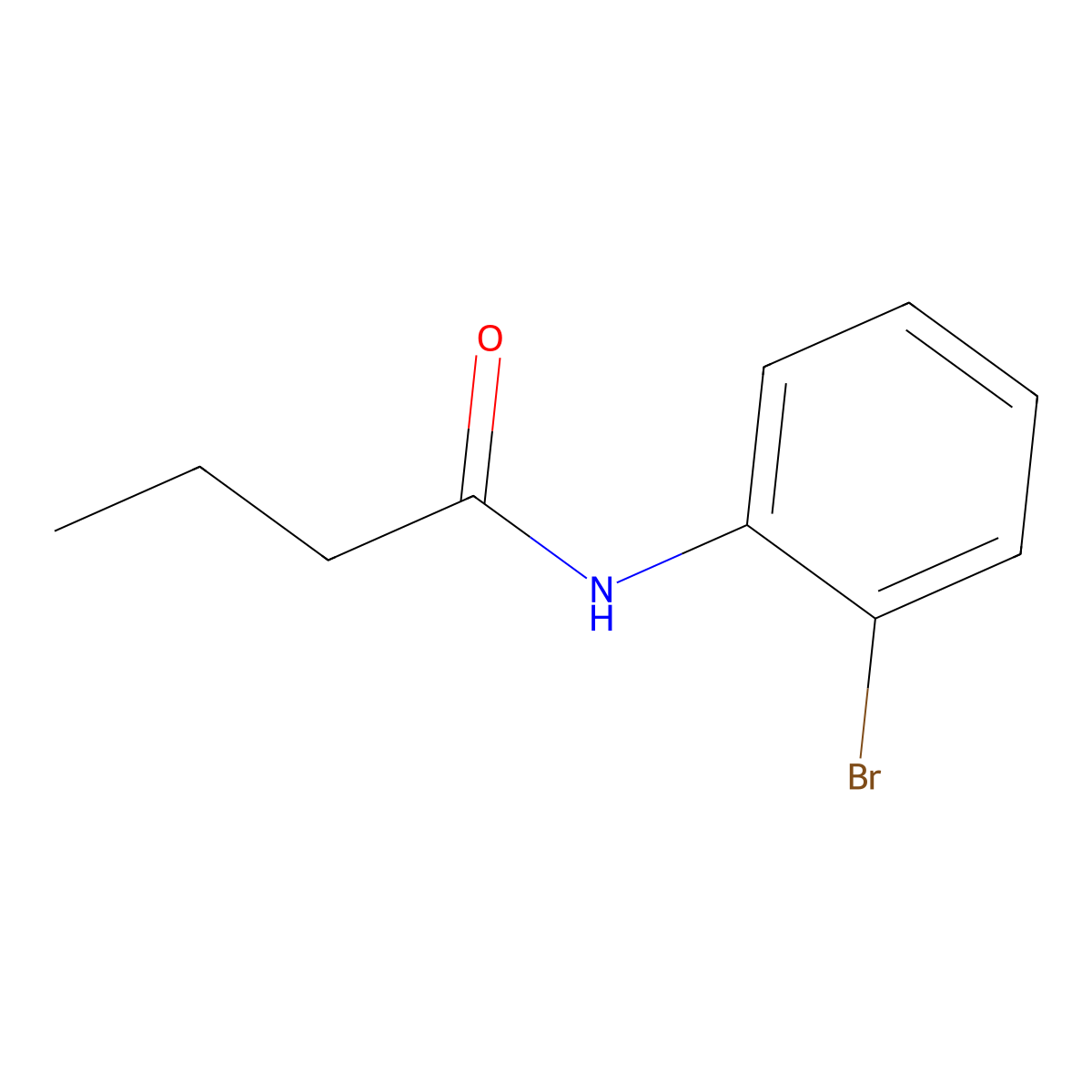 N-(2-bromophenyl)butanamide molecular structure, CAS 443122-64-3