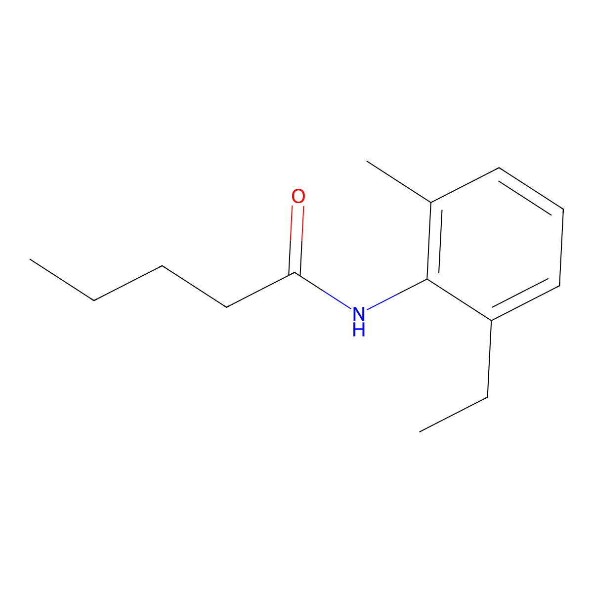N-(2-ethyl-6-methylphenyl)pentanamide molecular structure, CAS 443122-70-1