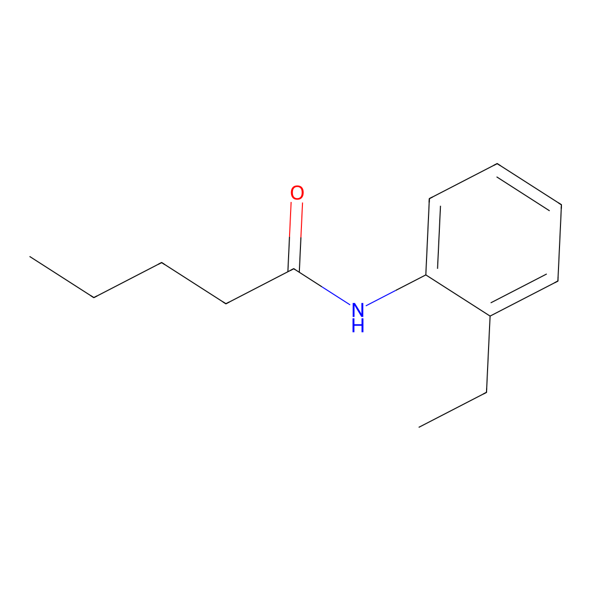 N-(2-ethylphenyl)pentanamide molecular structure, CAS 443122-94-9
