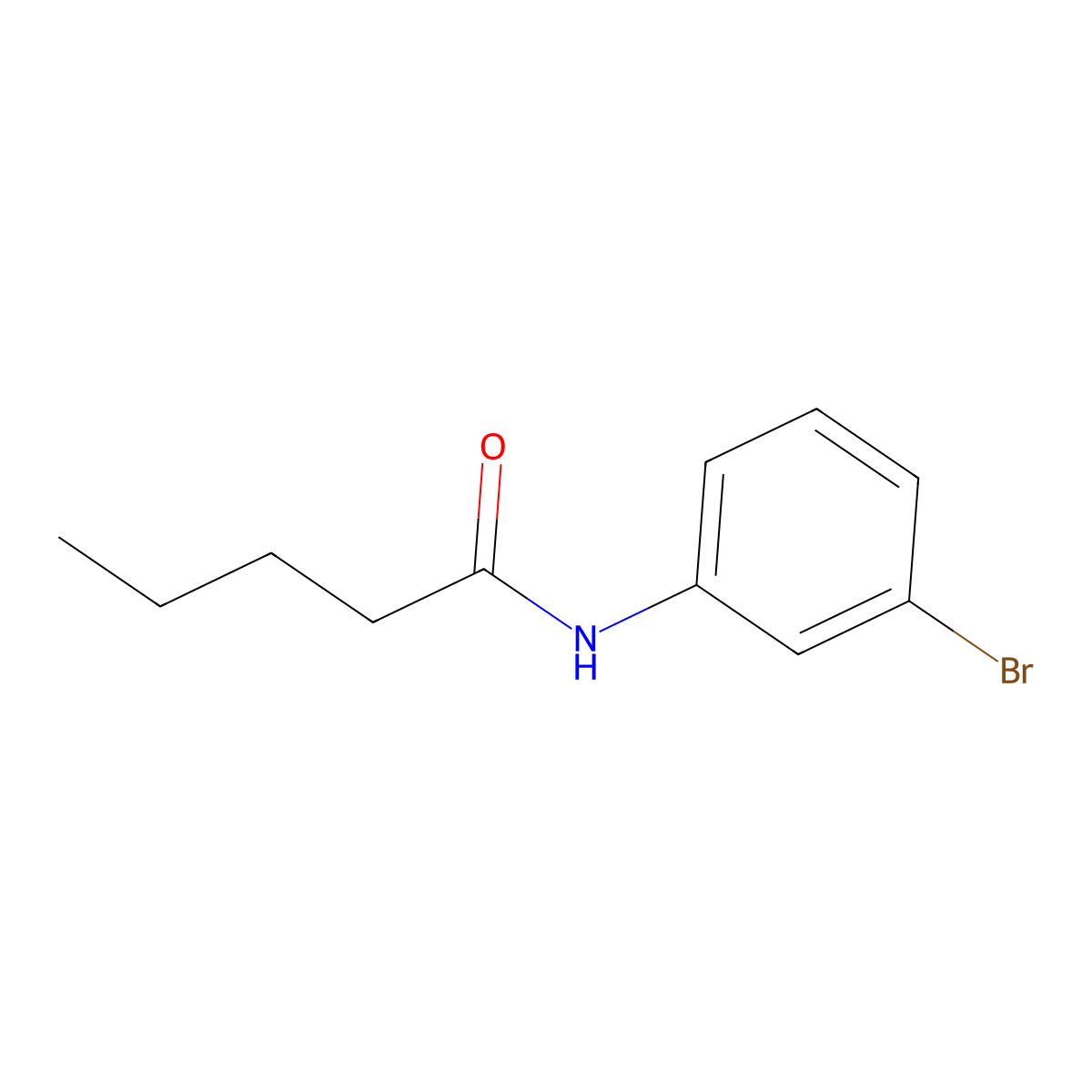 N-(3-bromophenyl)pentanamide molecular structure, CAS 443123-26-0