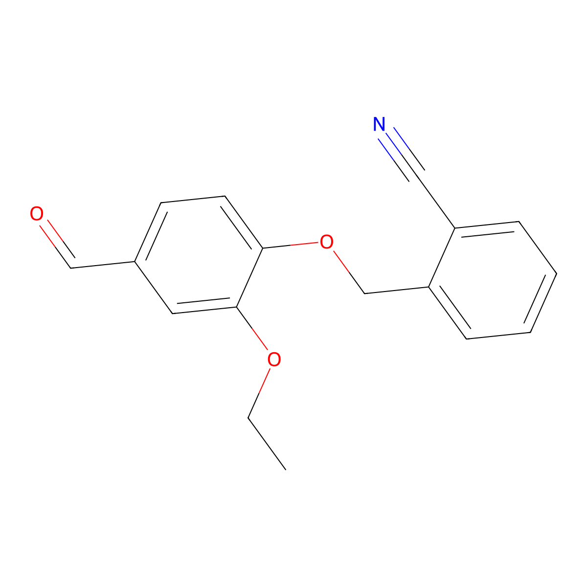 2-[(2-Ethoxy-4-formylphenoxy)methyl]benzonitrile molecular structure, CAS 443123-51-1