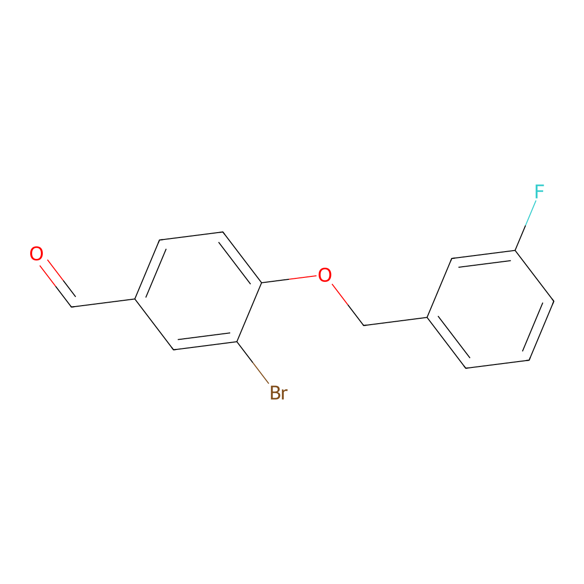 3-Bromo-4-[(3-fluorobenzyl)oxy]benzaldehyde molecular structure, CAS 443123-66-8