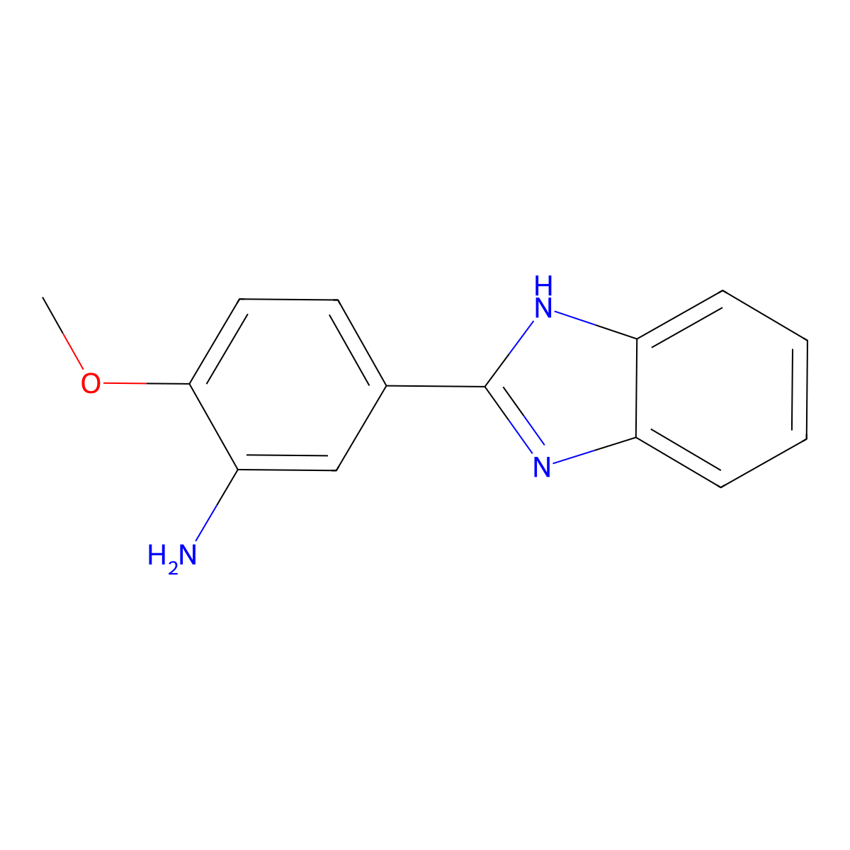 5-(1H-1,3-benzodiazol-2-yl)-2-methoxyaniline molecular structure, CAS 443124-54-7