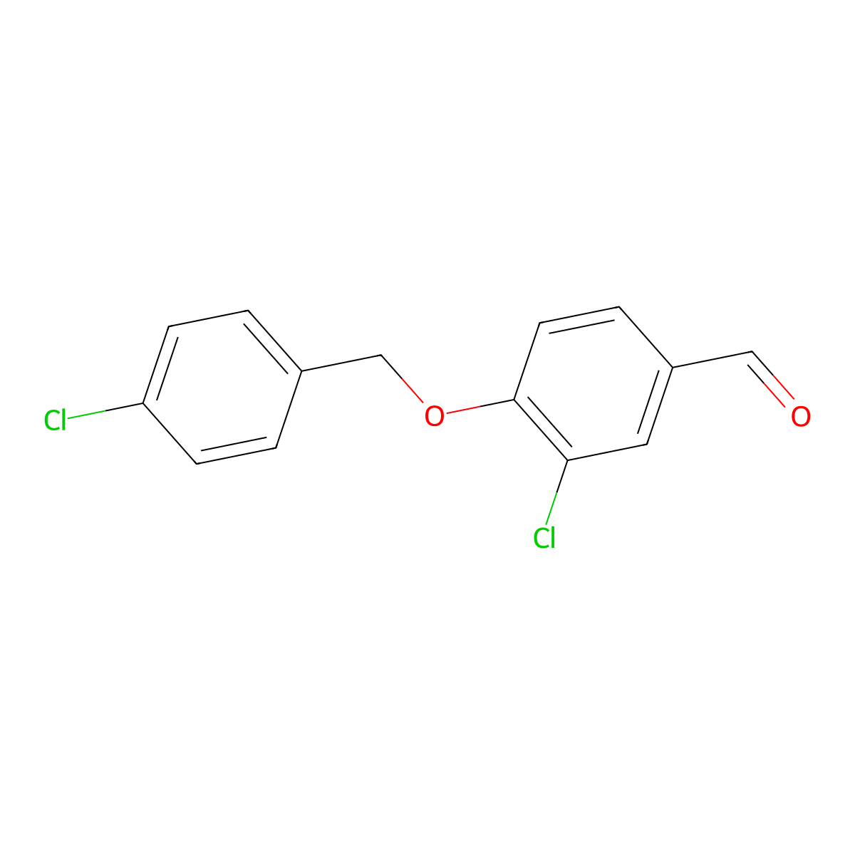 3-Chloro-4-[(4-chlorobenzyl)oxy]benzaldehyde molecular structure, CAS 443124-79-6