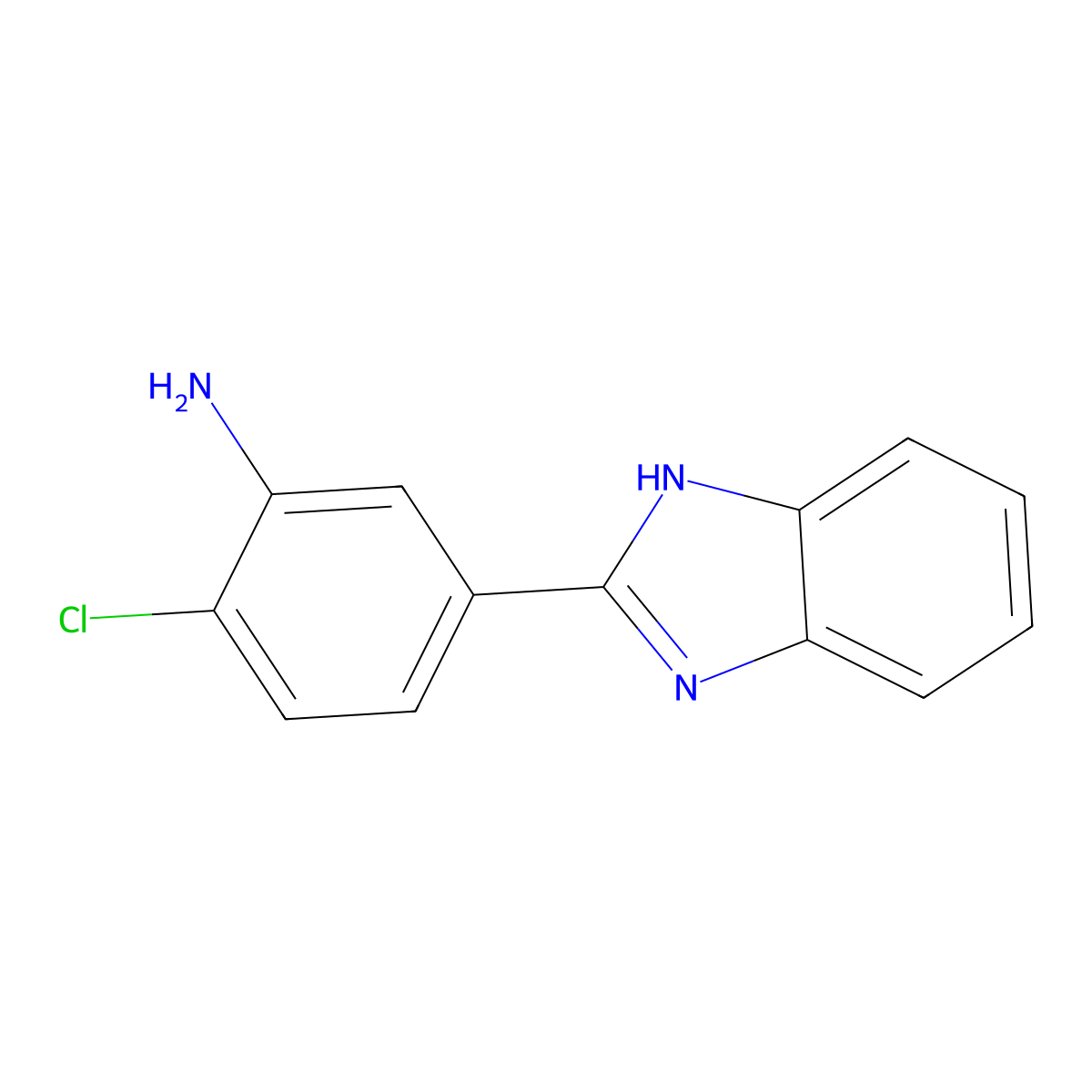 5-(1H-benzo[d]imidazol-2-yl)-2-chloroaniline molecular structure, CAS 443125-04-0