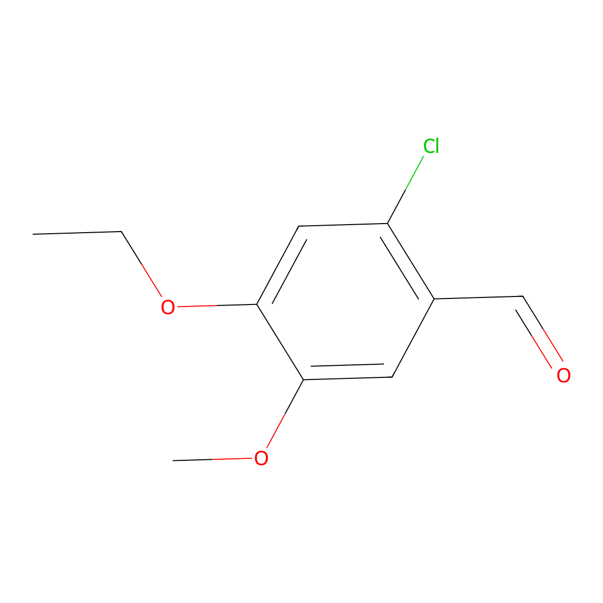 2-Chloro-4-ethoxy-5-methoxybenzaldehyde molecular structure, CAS 443125-57-3