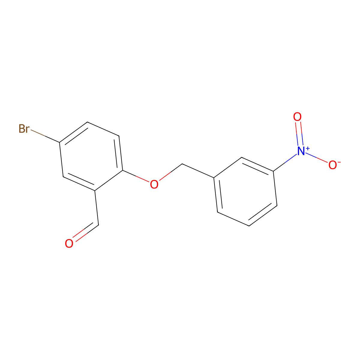 5-Bromo-2-[(3-nitrobenzyl)oxy]benzaldehyde molecular structure, CAS 443125-76-6