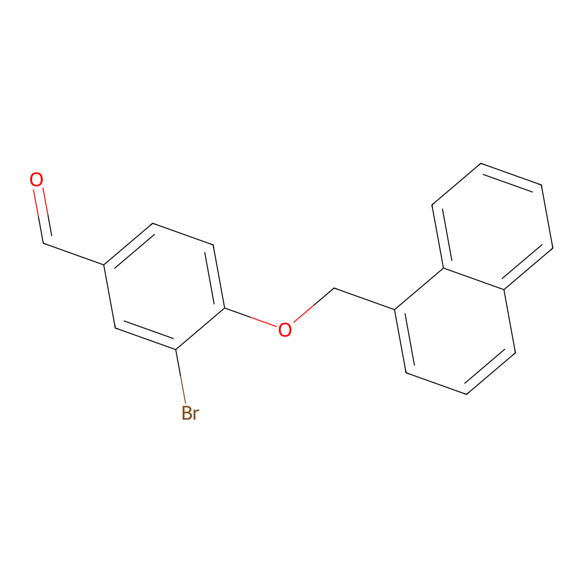 3-Bromo-4-(naphthalen-1-ylmethoxy)benzaldehyde molecular structure, CAS 443125-83-5