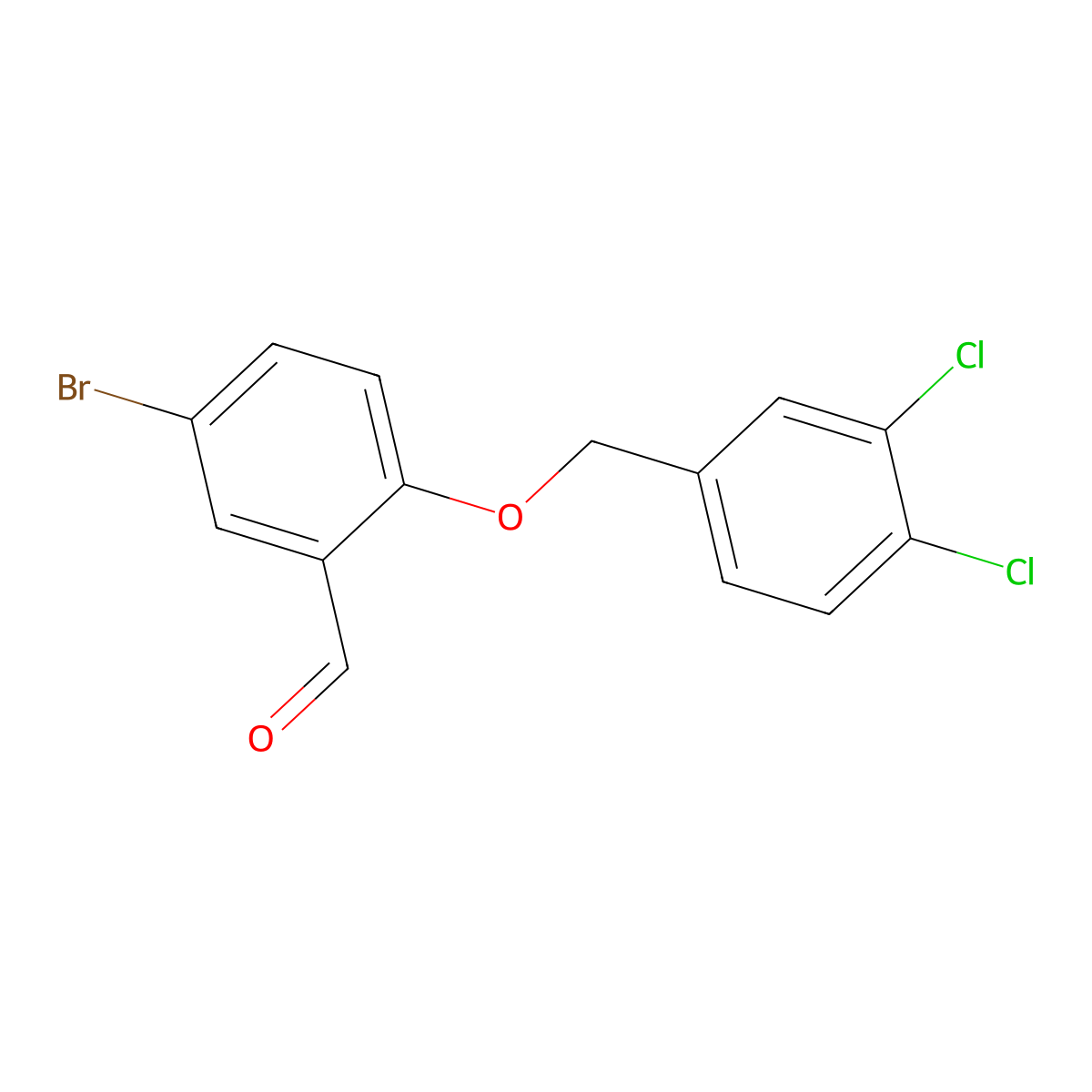 5-Bromo-2-[(3,4-dichlorobenzyl)oxy]benzaldehyde molecular structure, CAS 443125-98-2