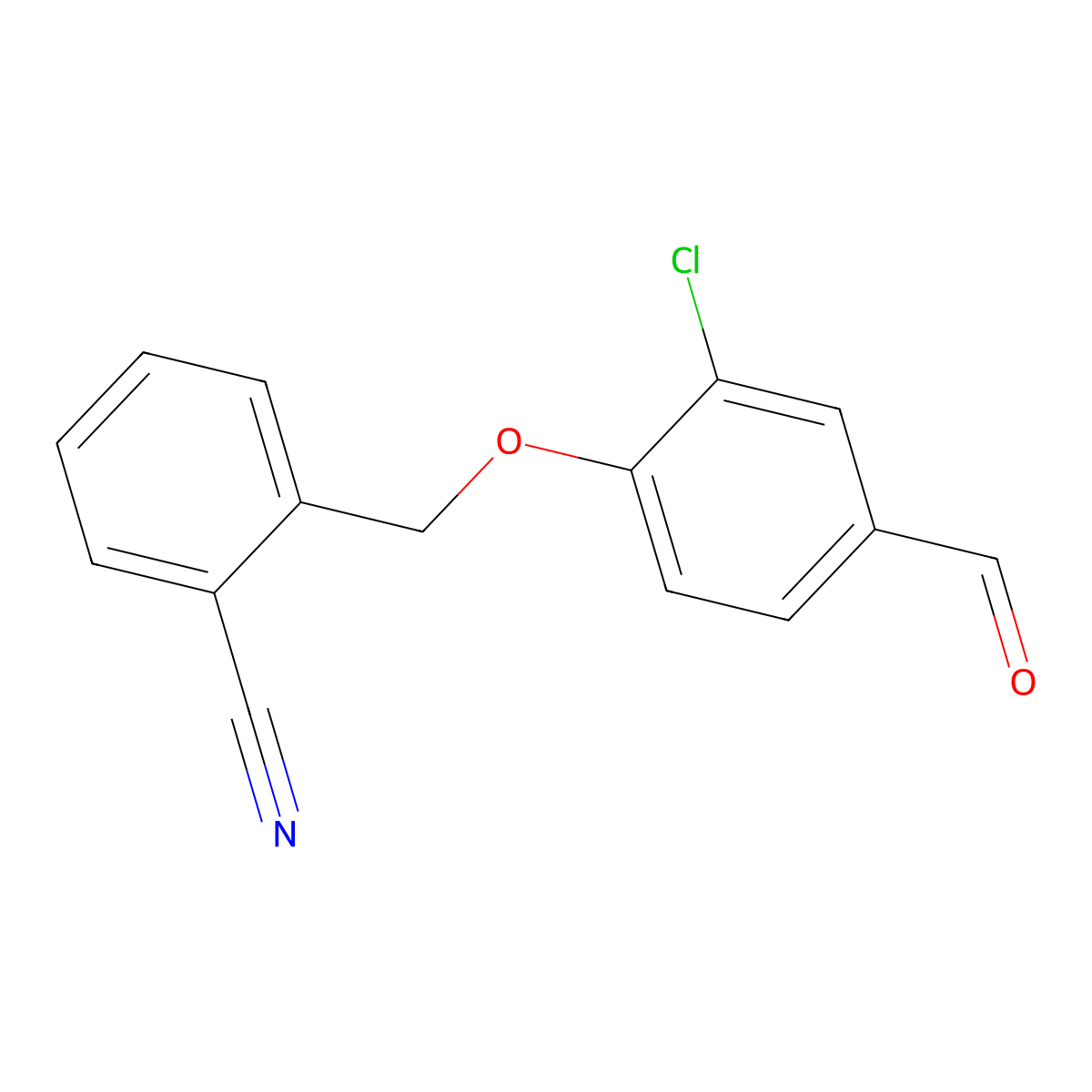 2-(2-Chloro-4-formylphenoxymethyl)benzonitrile molecular structure, CAS 443126-13-4