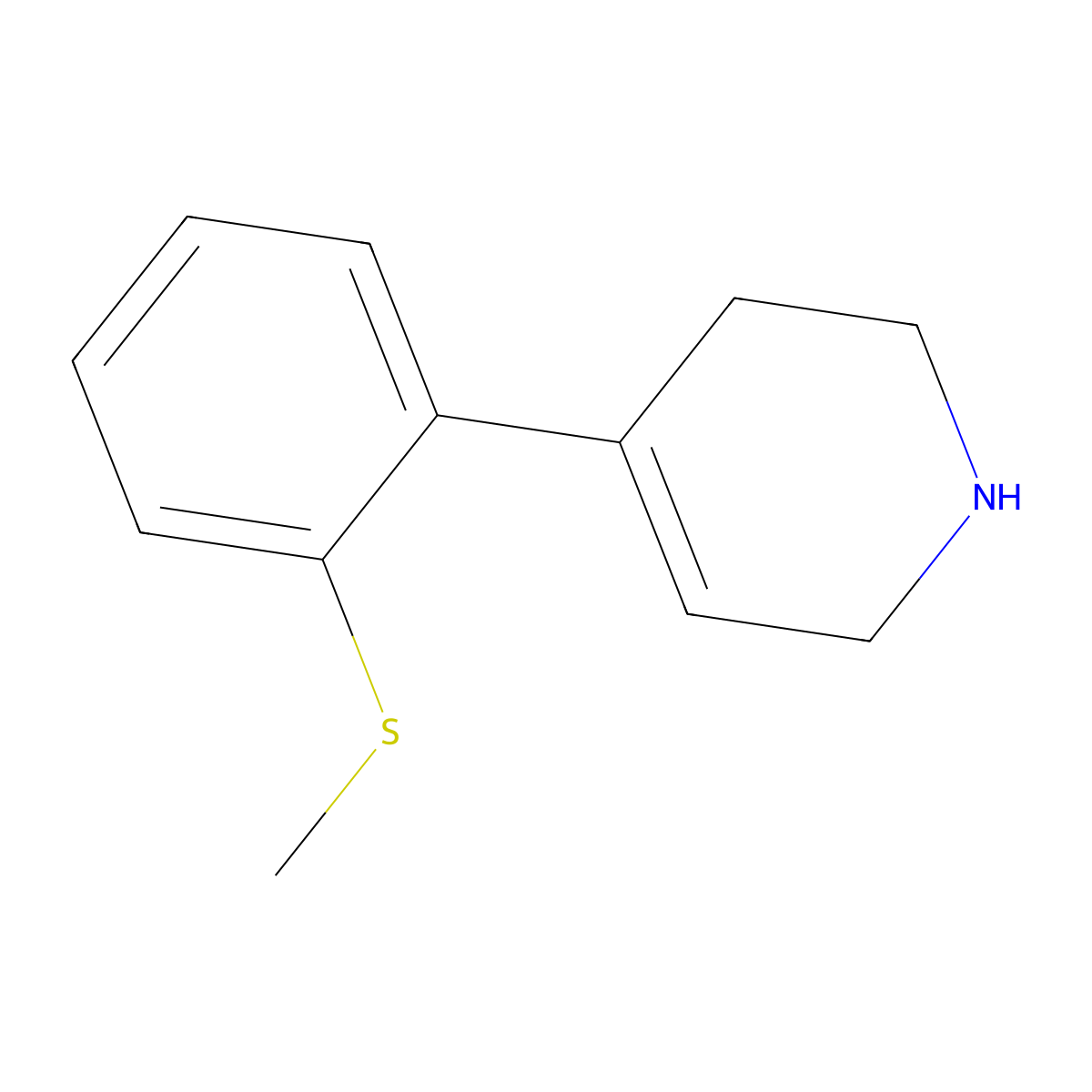 4-[2-(Methylsulfanyl)phenyl]-1,2,3,6-tetrahydropyridine molecular structure, CAS 443143-13-3