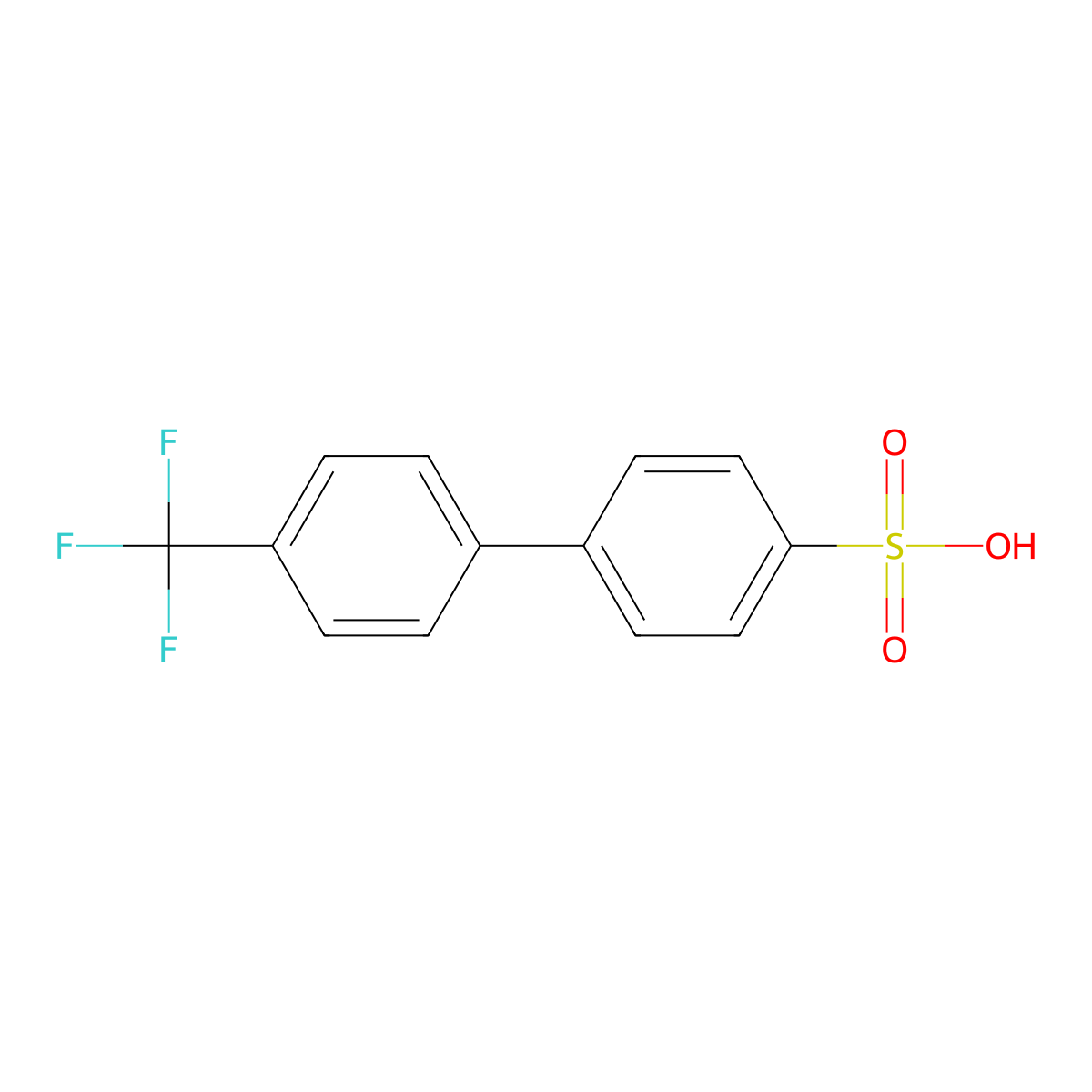 4'-(Trifluoromethyl)[1,1'-biphenyl]-4-sulfonic acid molecular structure, CAS 443143-60-0