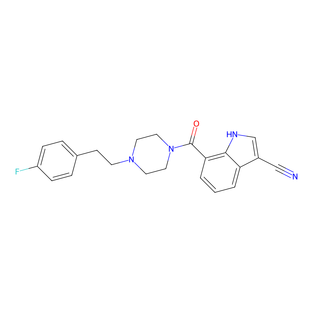 Pruvanserin molecular structure, CAS 443144-26-1