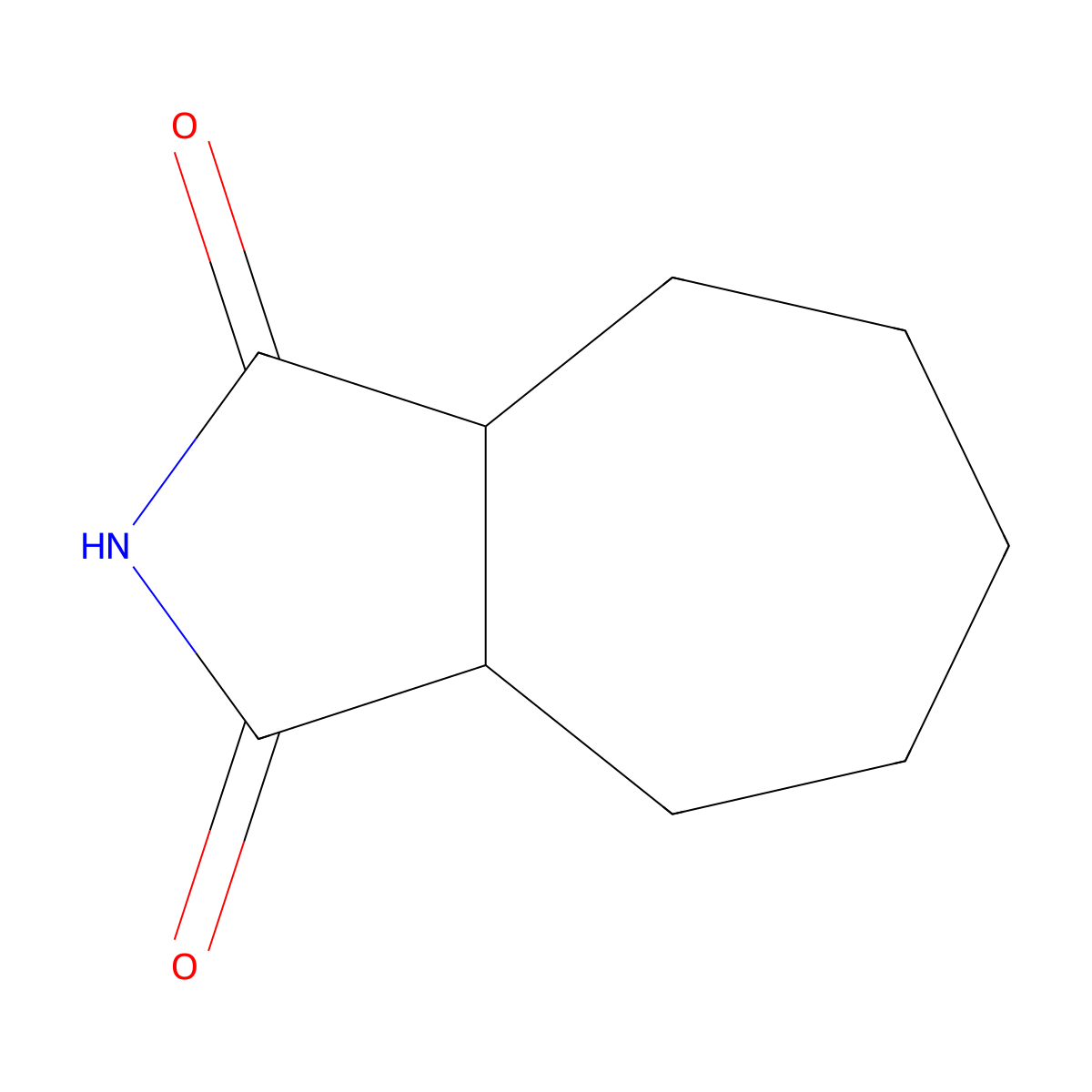 Decahydrocyclohepta[c]pyrrole-1,3-dione molecular structure, CAS 4432-21-7