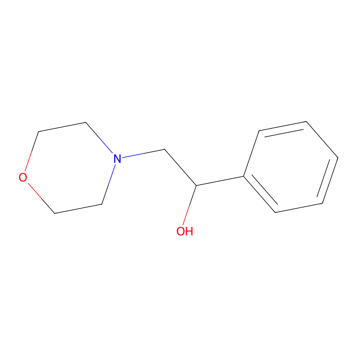 4-Morpholineethanol, alpha-phenyl- molecular structure, CAS 4432-34-2