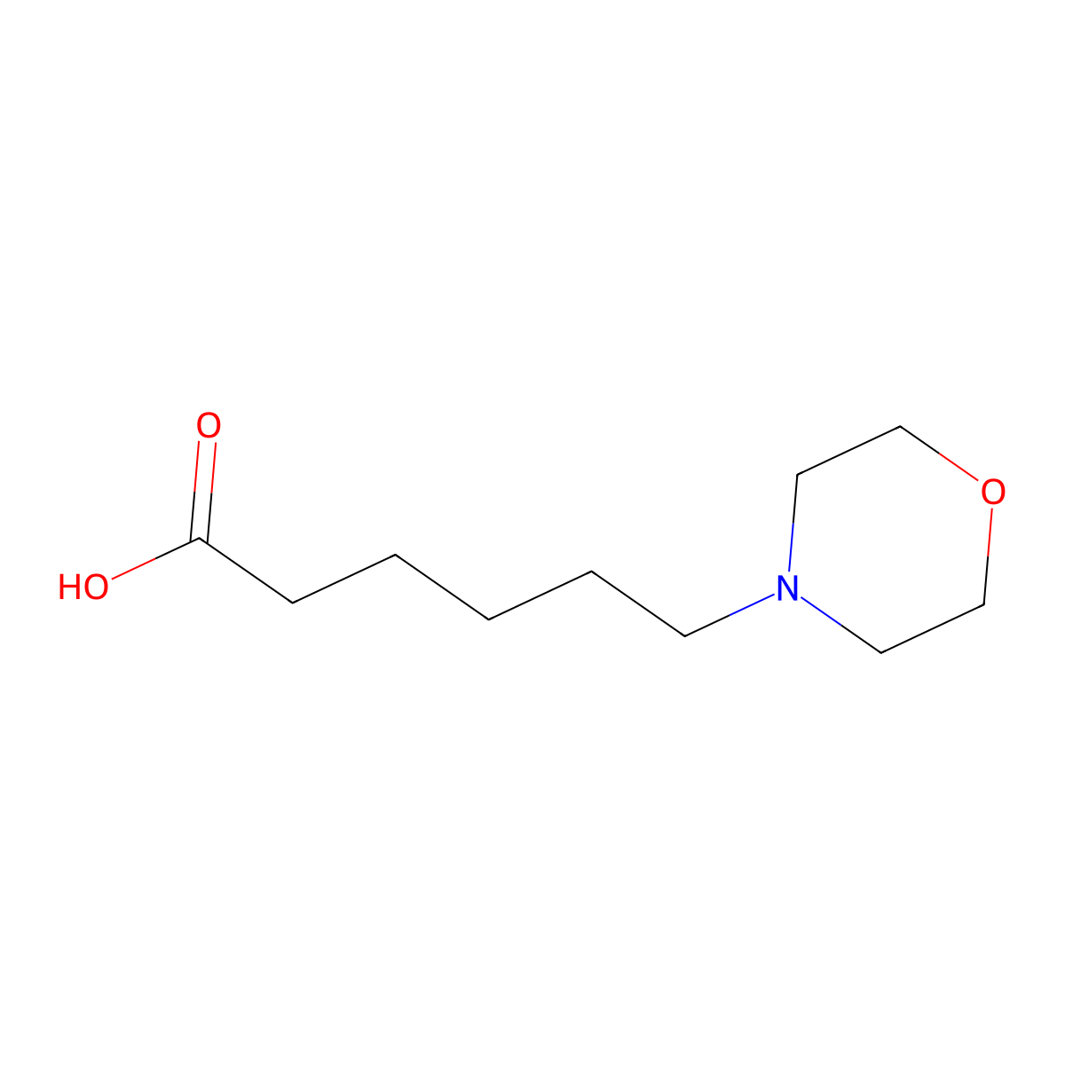 6-Morpholinohexanoic acid molecular structure, CAS 4432-39-7