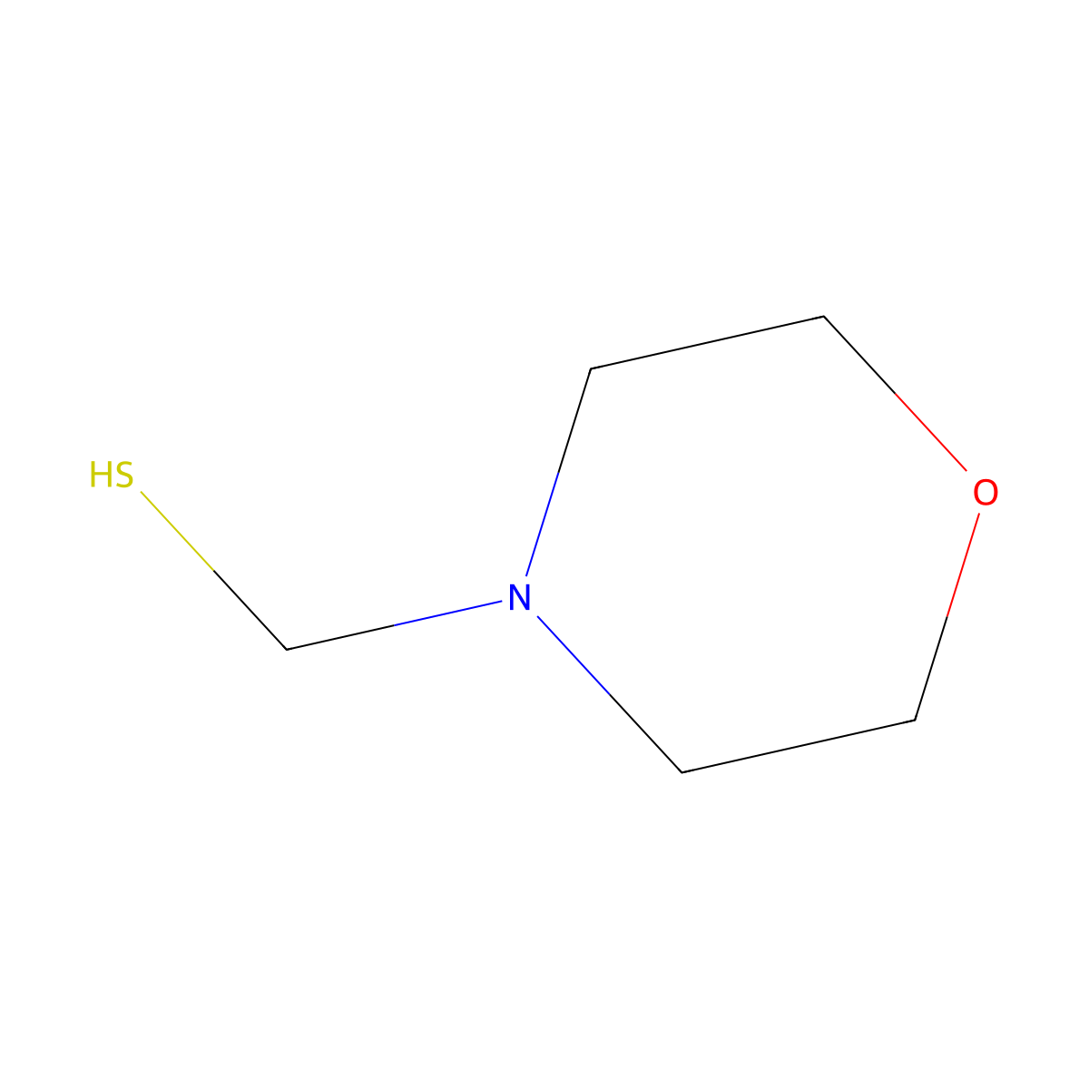 4-Morpholinemethanethiol molecular structure, CAS 4432-42-2