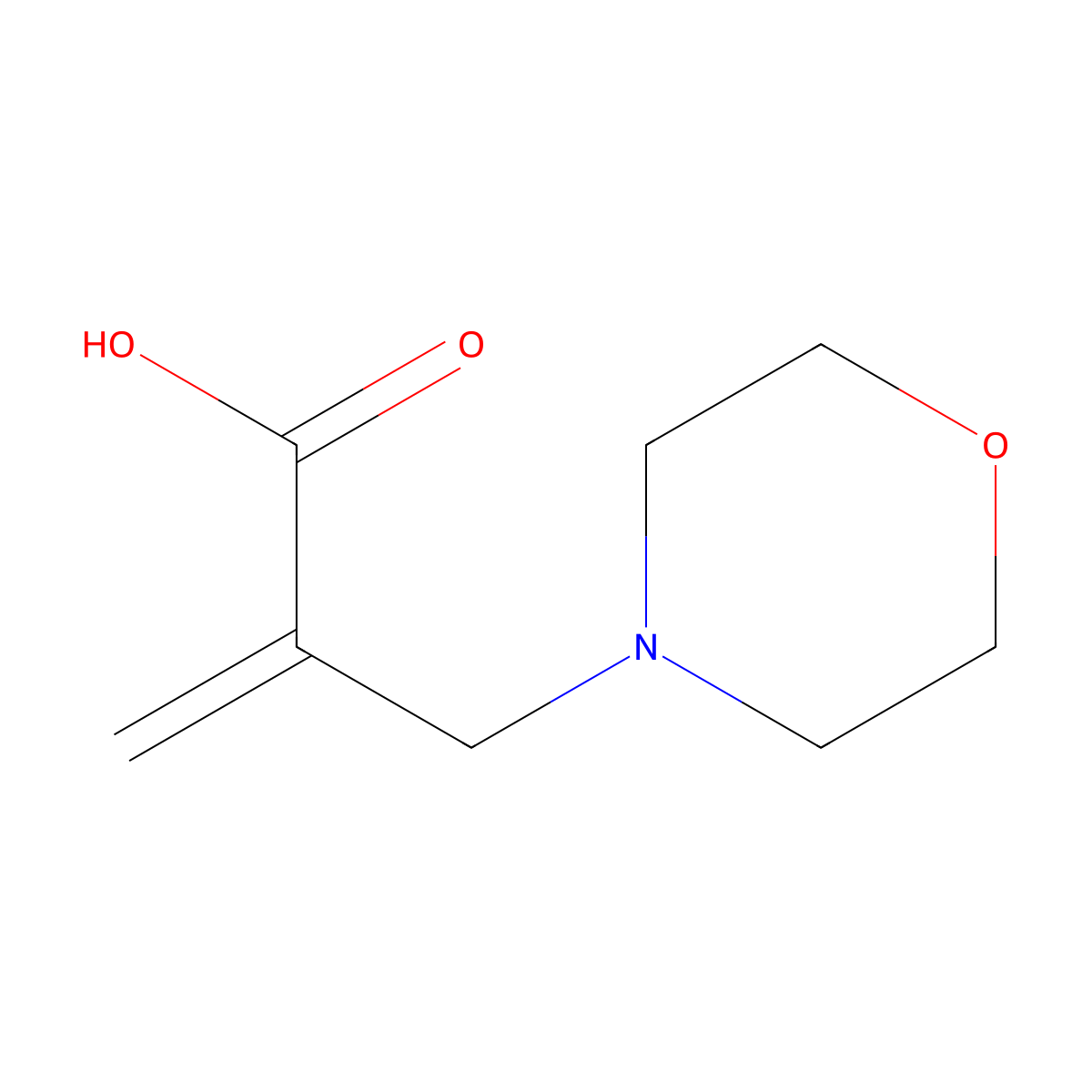 2-(Morpholinomethyl)acrylic acid molecular structure, CAS 4432-44-4
