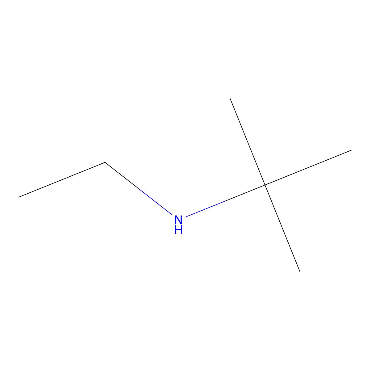 Tert-butyl(ethyl)amine molecular structure, CAS 4432-77-3