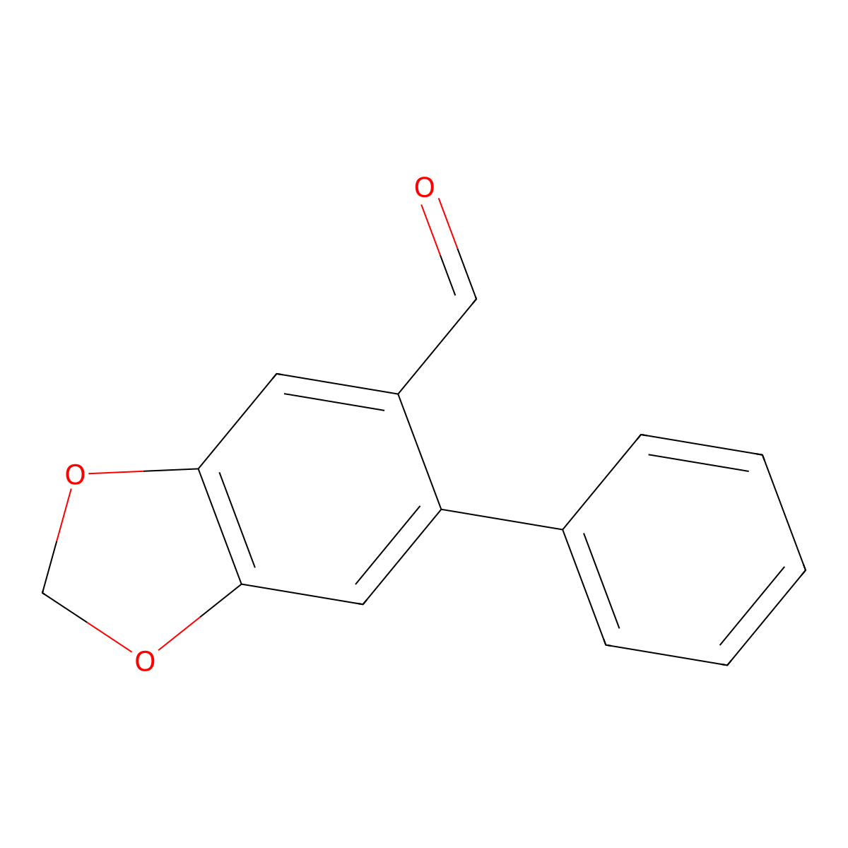 6-Phenyl-1,3-benzodioxole-5-carbaldehyde molecular structure, CAS 4432-95-5