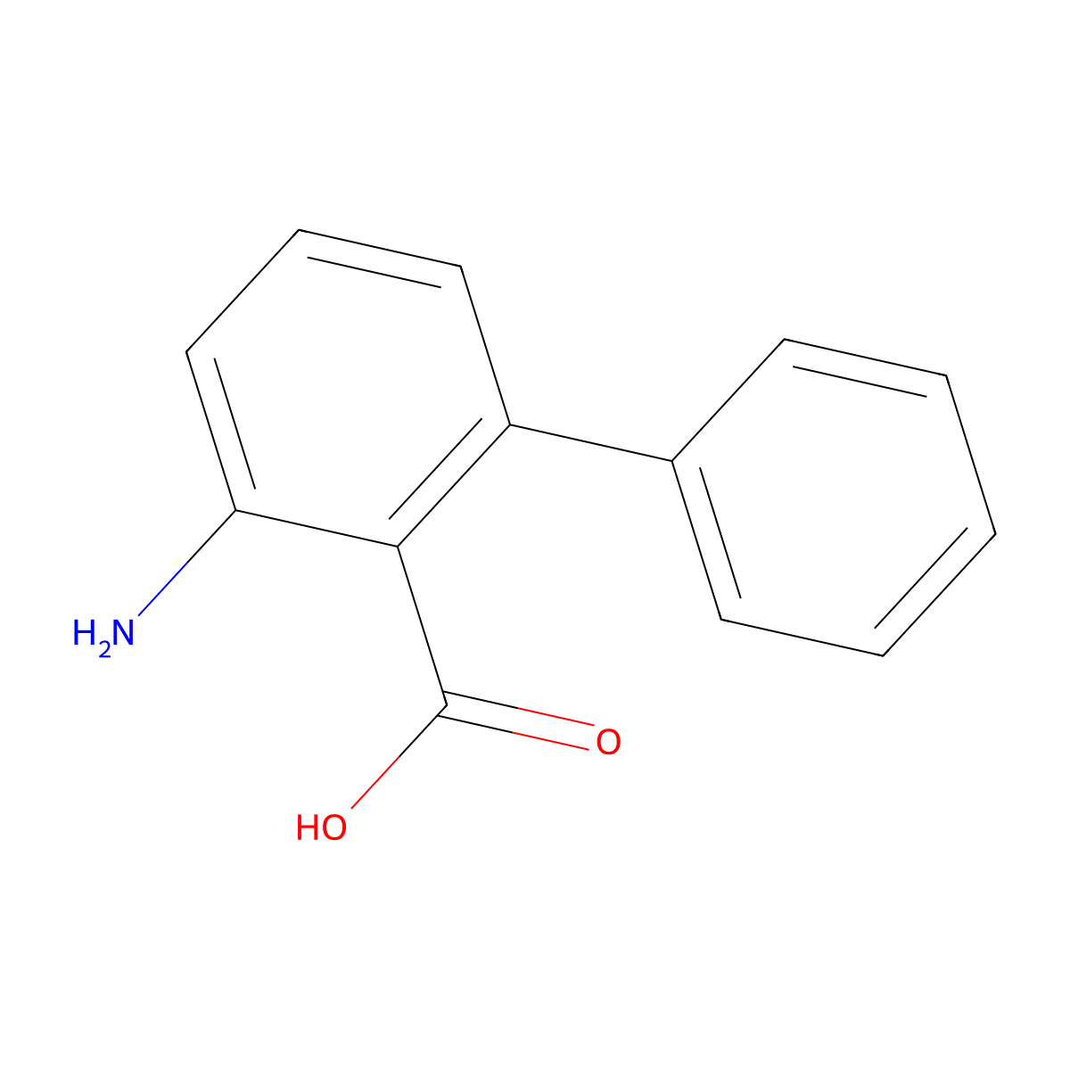 3-Aminobiphenyl-2-carboxylic acid molecular structure, CAS 4432-98-8