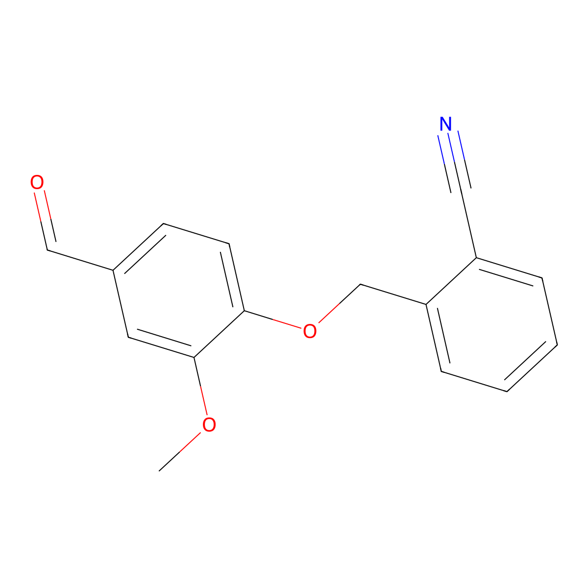 2-[(4-Formyl-2-methoxyphenoxy)methyl]benzonitrile molecular structure, CAS 443289-08-5