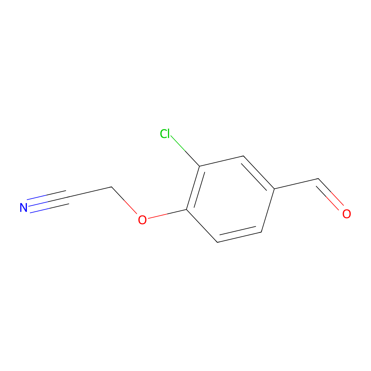 (2-Chloro-4-formylphenoxy)acetonitrile molecular structure, CAS 443289-82-5