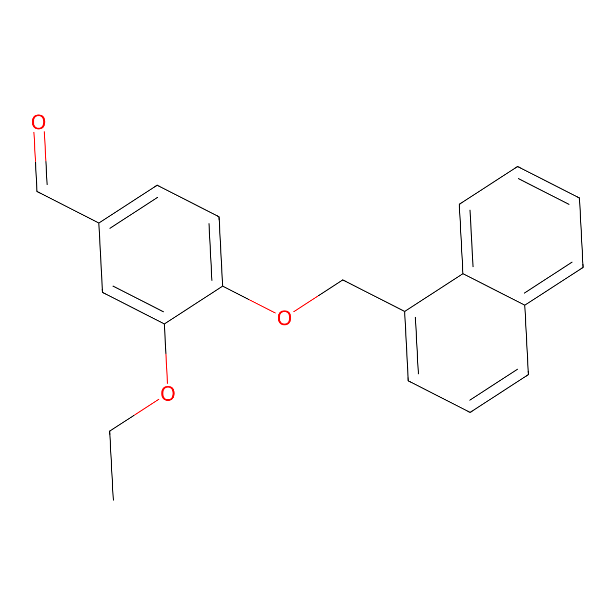 3-Ethoxy-4-(naphthalen-1-ylmethoxy)benzaldehyde molecular structure, CAS 443289-89-2