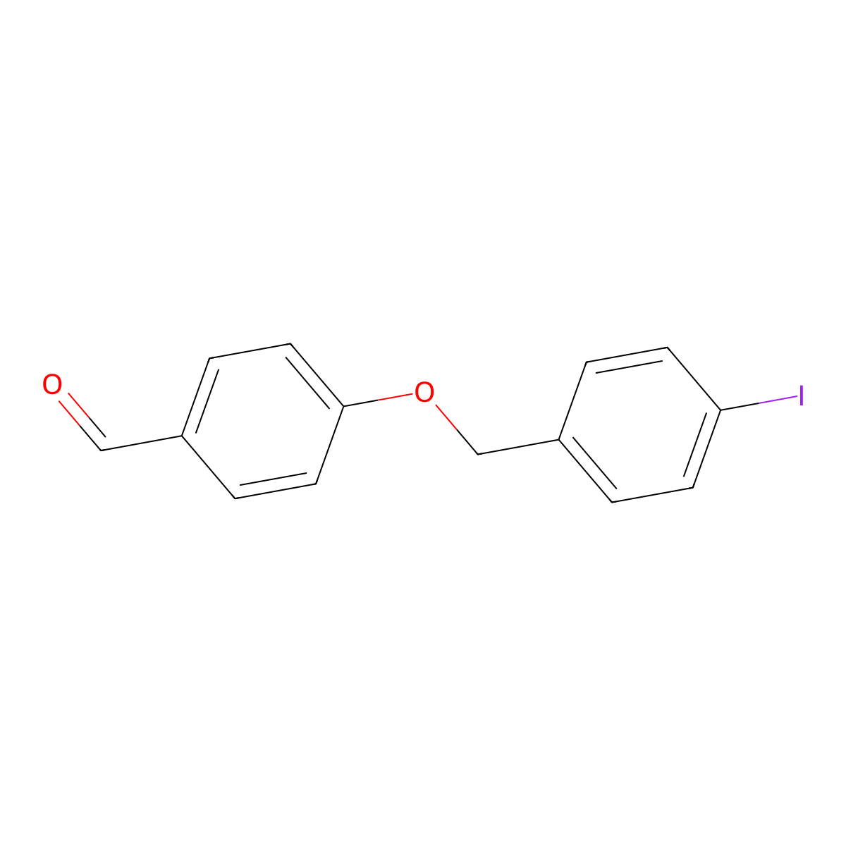 4-[(4-Iodophenyl)methoxy]benzaldehyde molecular structure, CAS 443289-91-6