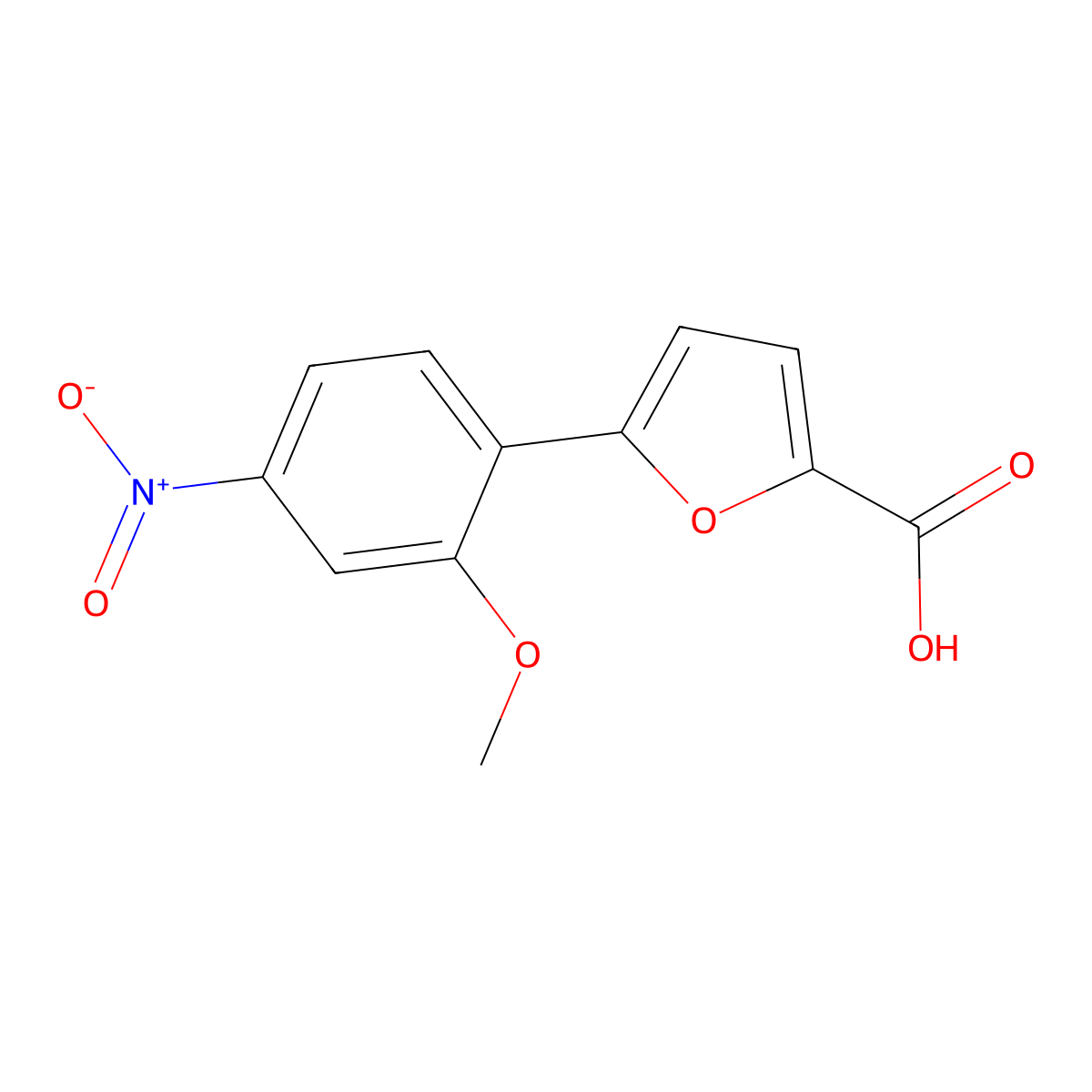 5-(2-Methoxy-4-nitrophenyl)furan-2-carboxylic acid molecular structure, CAS 443290-06-0