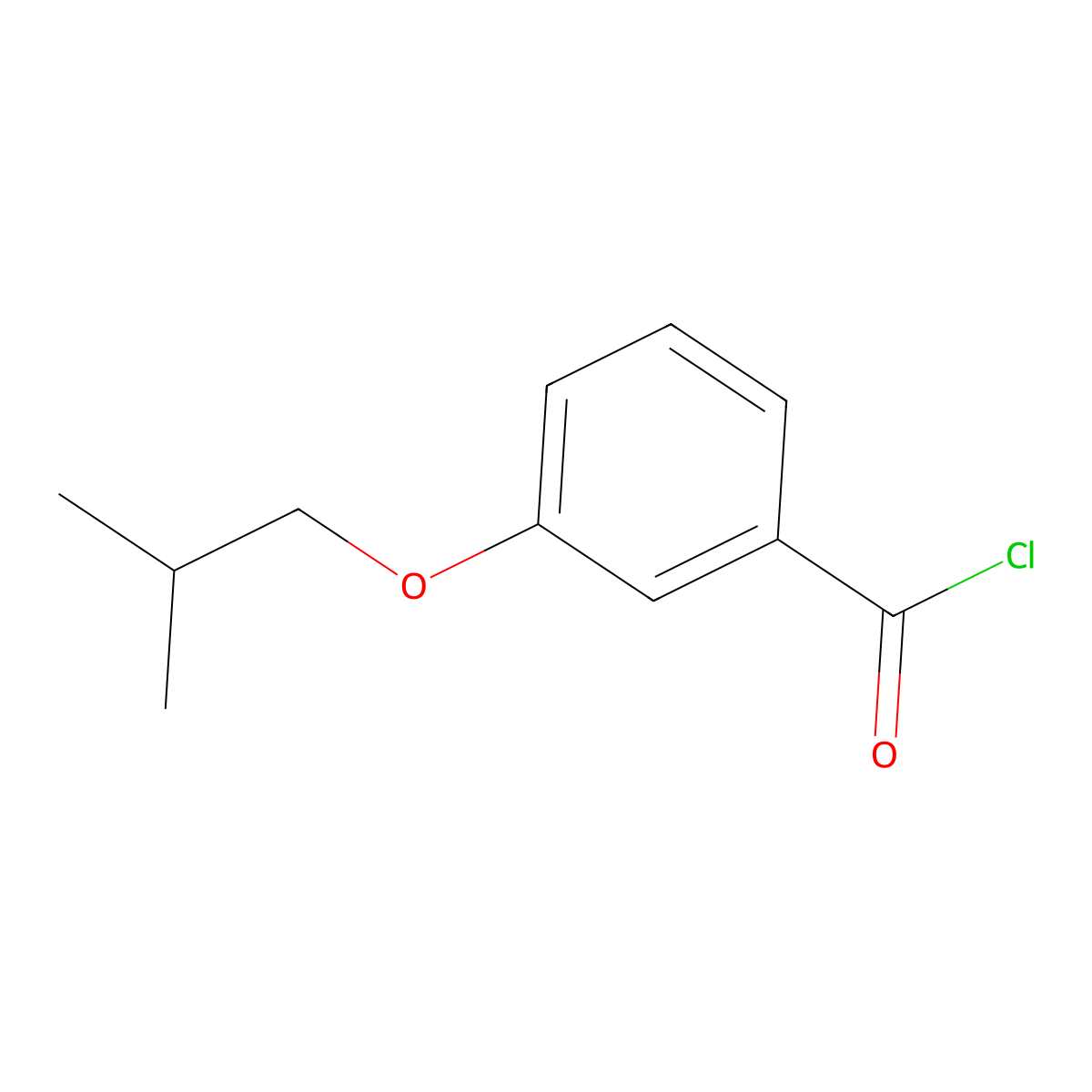 3-Isobutoxybenzoyl chloride molecular structure, CAS 443290-10-6