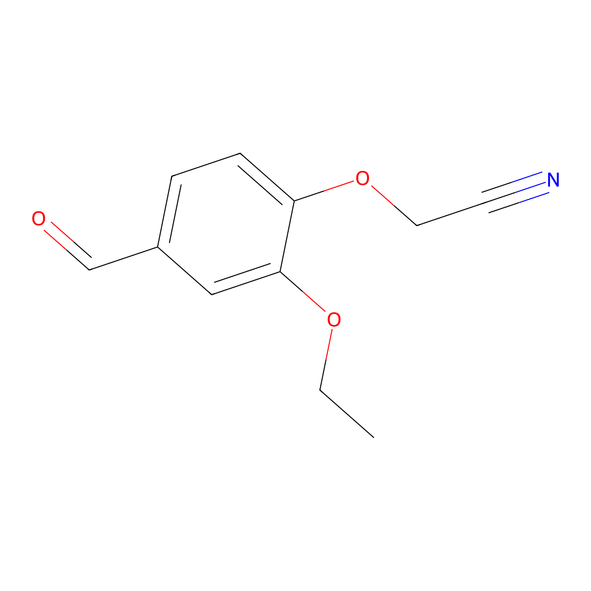(2-Ethoxy-4-formylphenoxy)acetonitrile molecular structure, CAS 443290-21-9