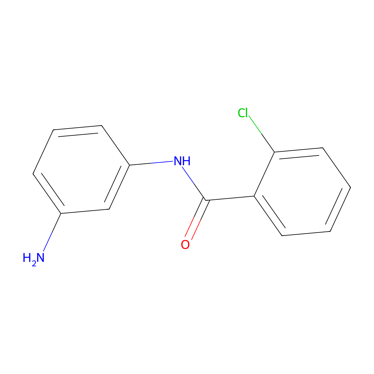 N-(3-aminophenyl)-2-chlorobenzamide molecular structure, CAS 443290-32-2