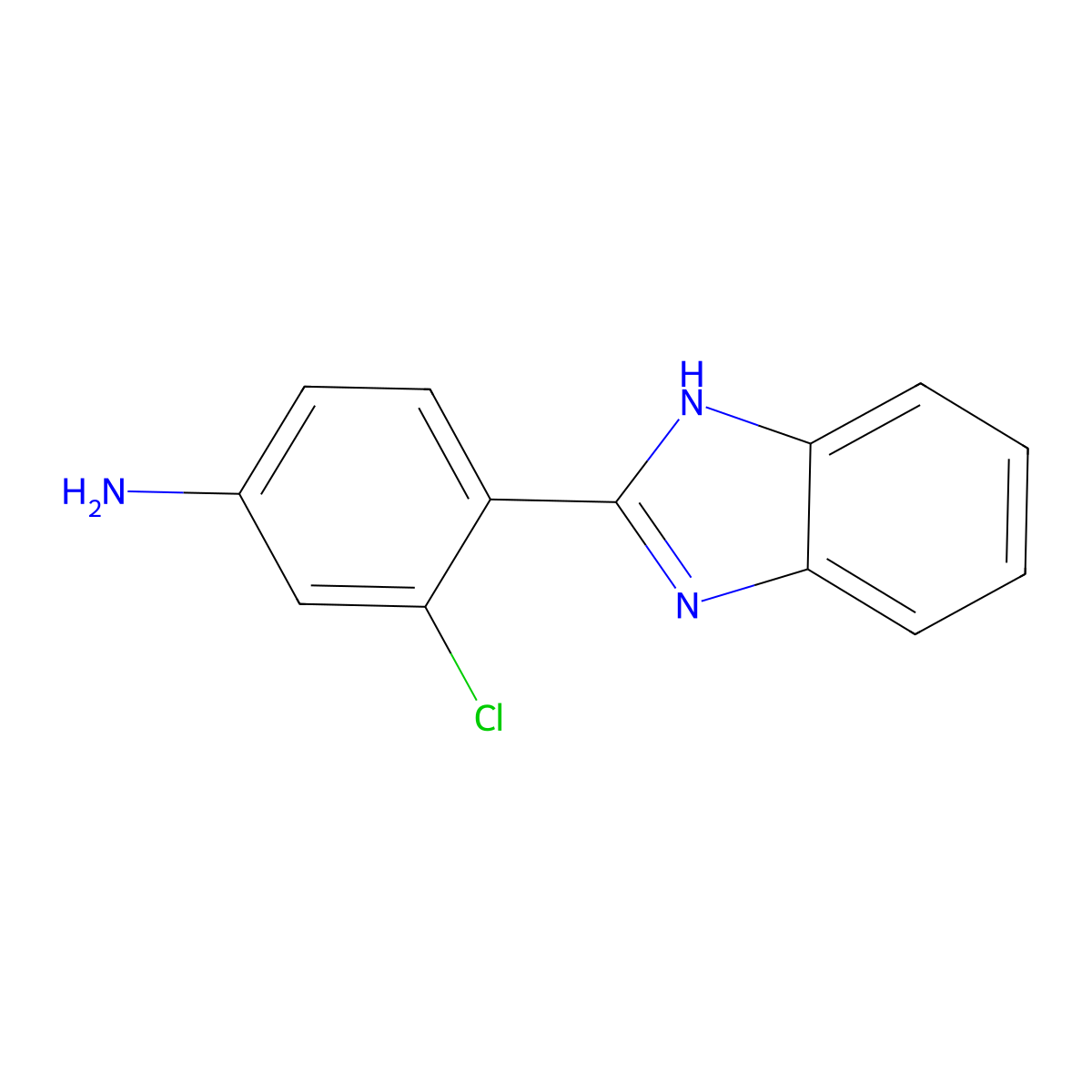 4-(1H-benzimidazol-2-yl)-3-chloroaniline molecular structure, CAS 443291-03-0
