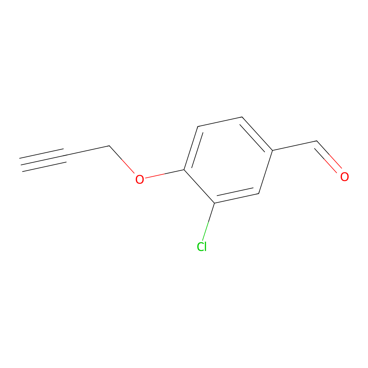 3-Chloro-4-(prop-2-yn-1-yloxy)benzaldehyde molecular structure, CAS 443291-07-4
