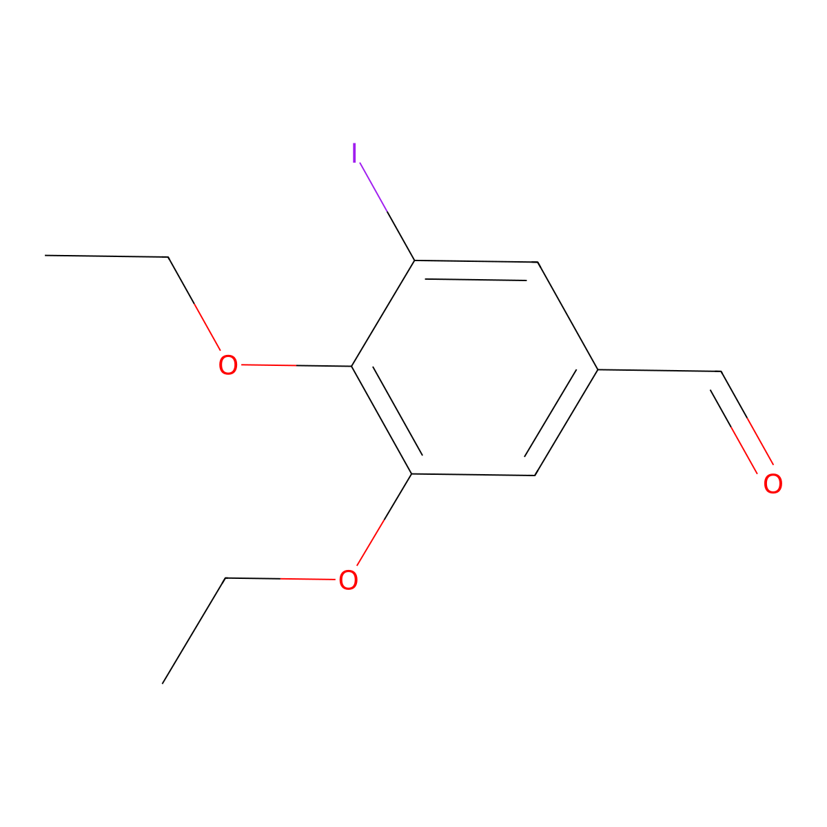 3,4-Diethoxy-5-iodobenzaldehyde molecular structure, CAS 443291-33-6