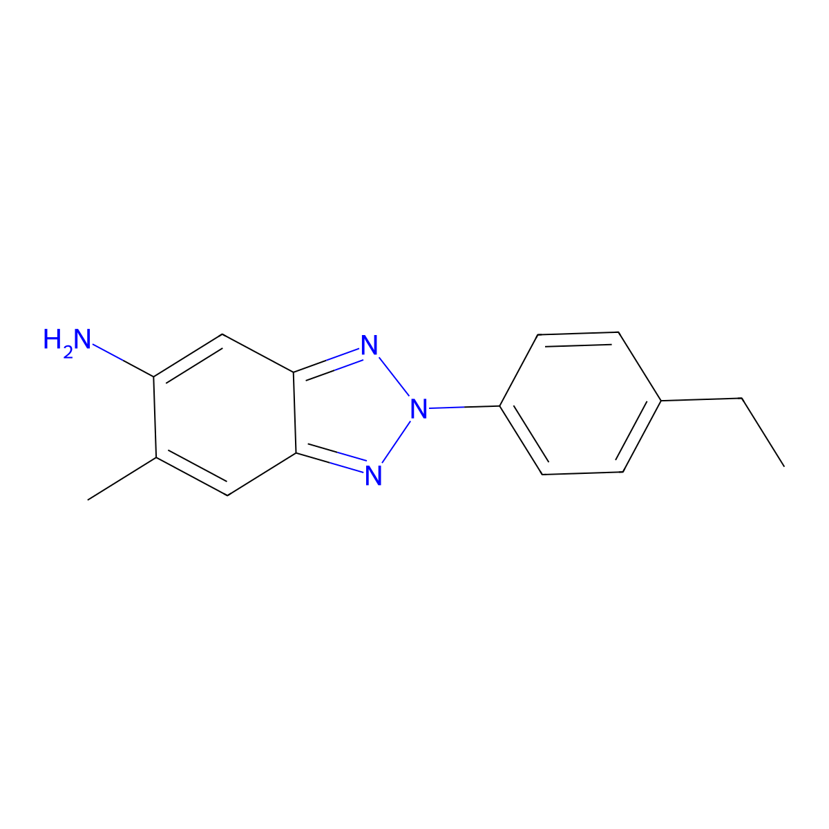 2-(4-ethylphenyl)-6-methyl-2H-1,2,3-benzotriazol-5-amine molecular structure, CAS 443291-79-0