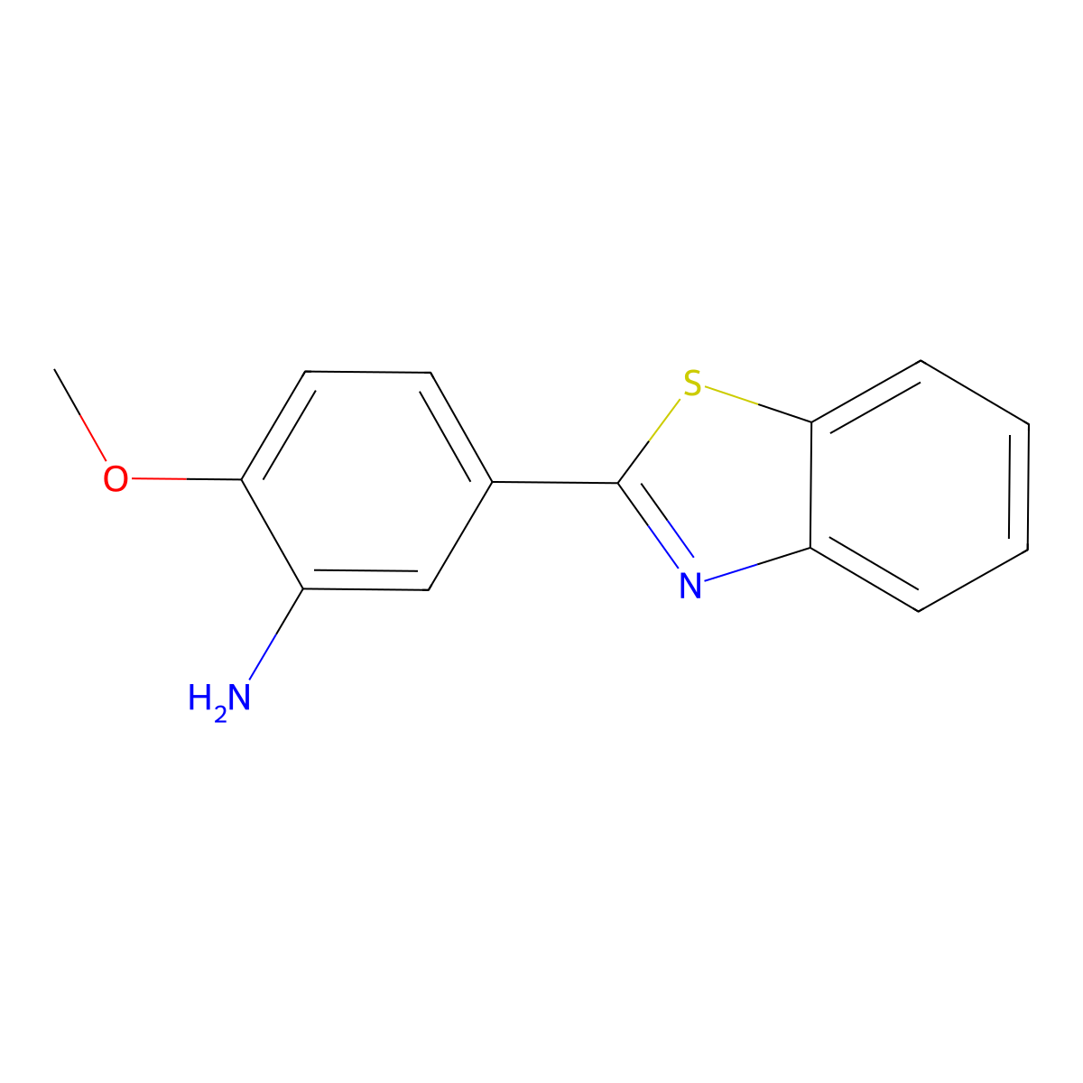 5-(Benzo[d]thiazol-2-yl)-2-methoxyaniline molecular structure, CAS 443291-92-7