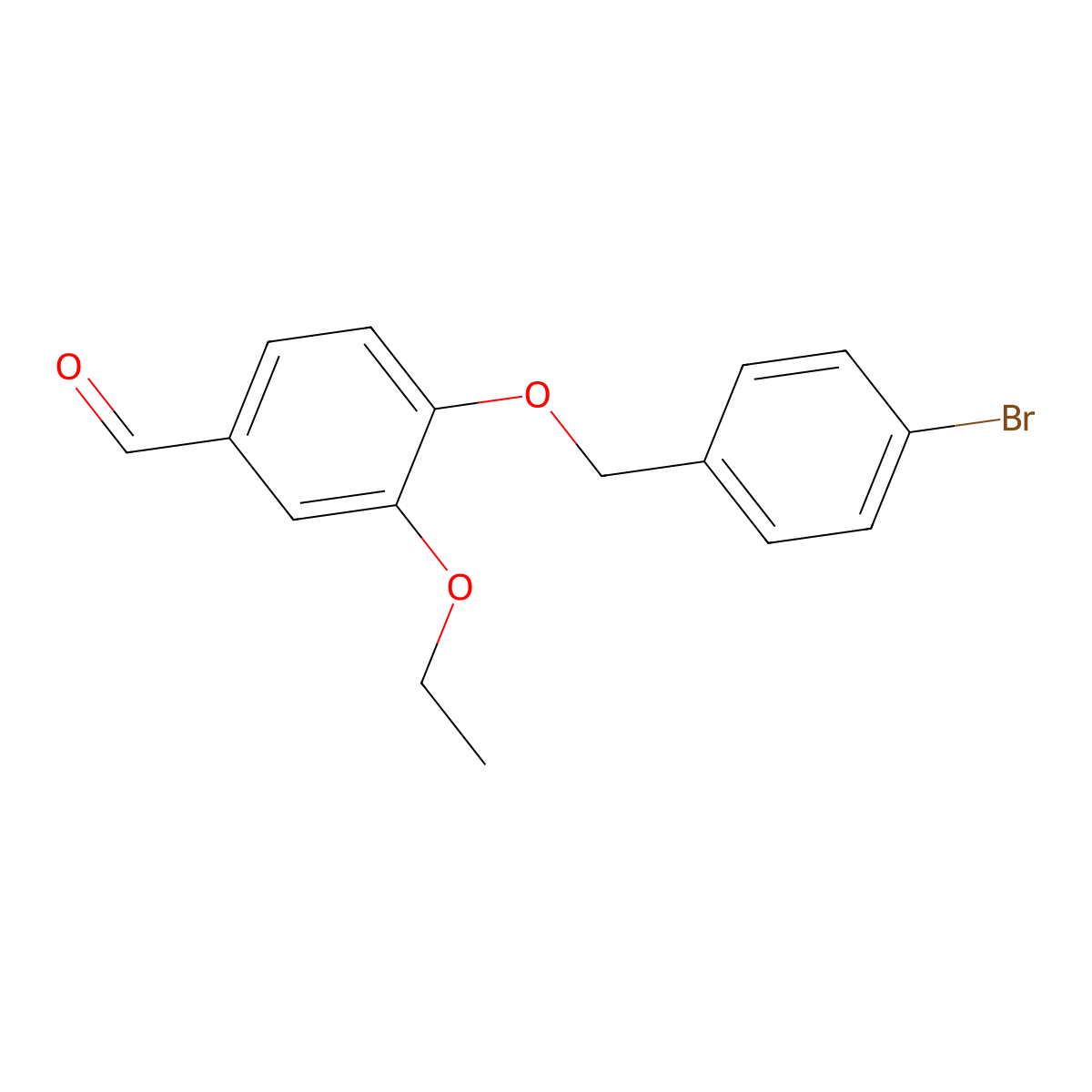 4-((4-Bromophenyl)methoxy)-3-ethoxybenzaldehyde molecular structure, CAS 443292-05-5