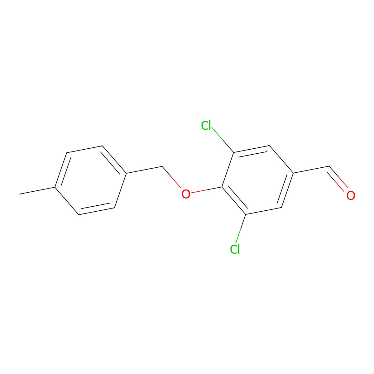 3,5-Dichloro-4-[(4-methylbenzyl)oxy]benzaldehyde molecular structure, CAS 443292-19-1