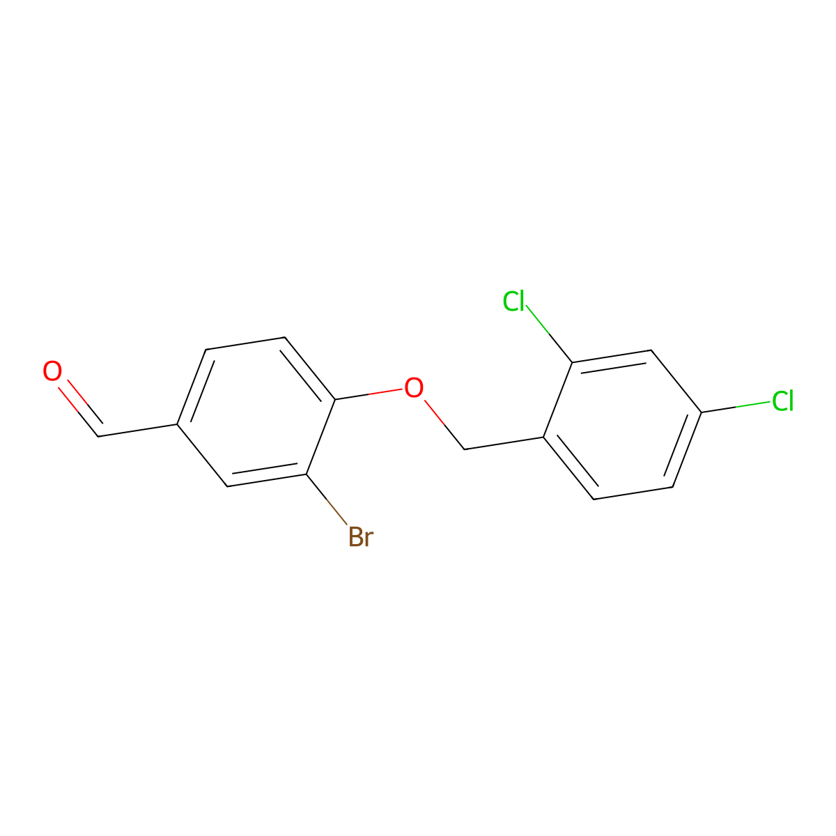 3-Bromo-4-[(2,4-dichlorobenzyl)oxy]benzaldehyde molecular structure, CAS 443292-21-5