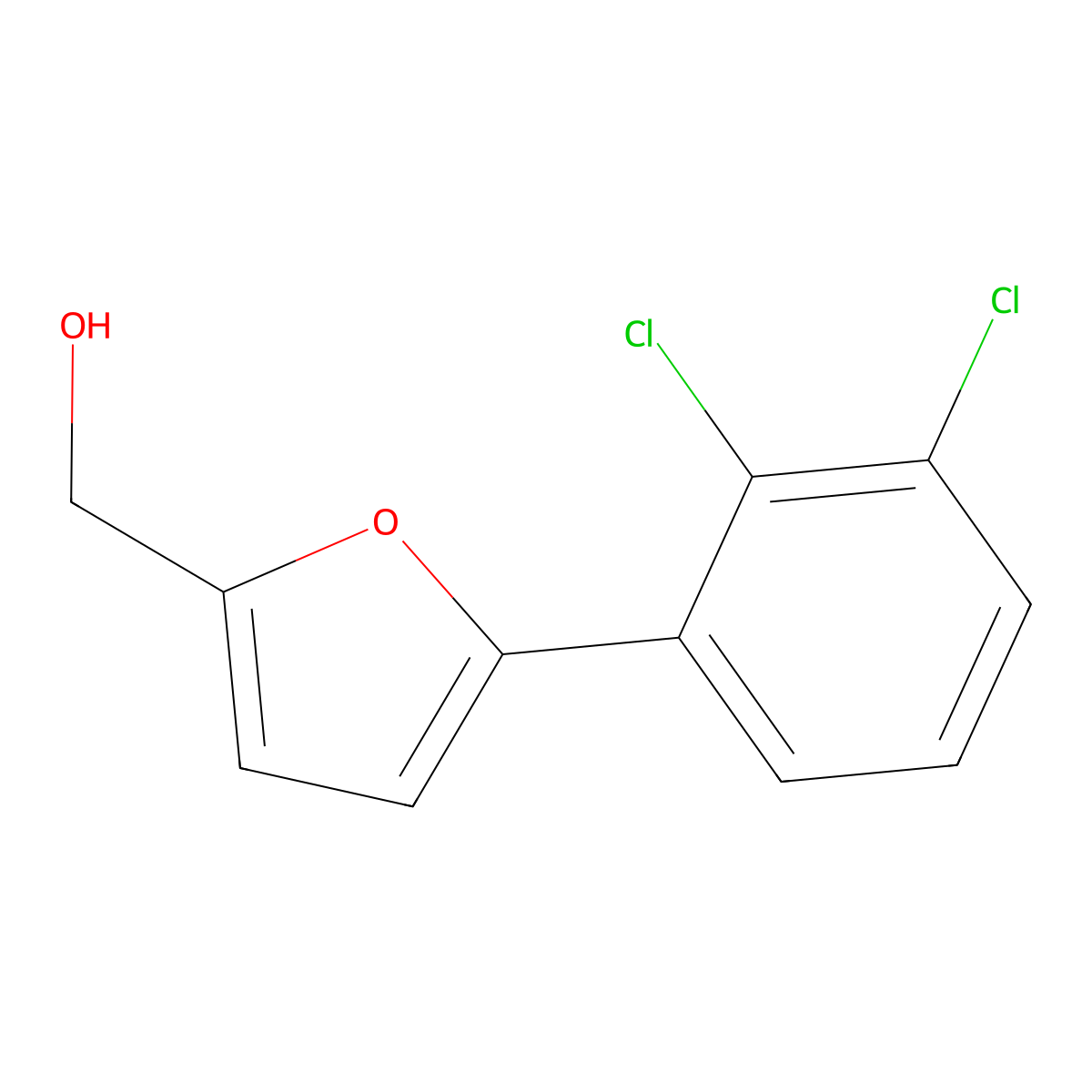 [5-(2,3-Dichlorophenyl)-2-furyl]methanol molecular structure, CAS 443292-47-5