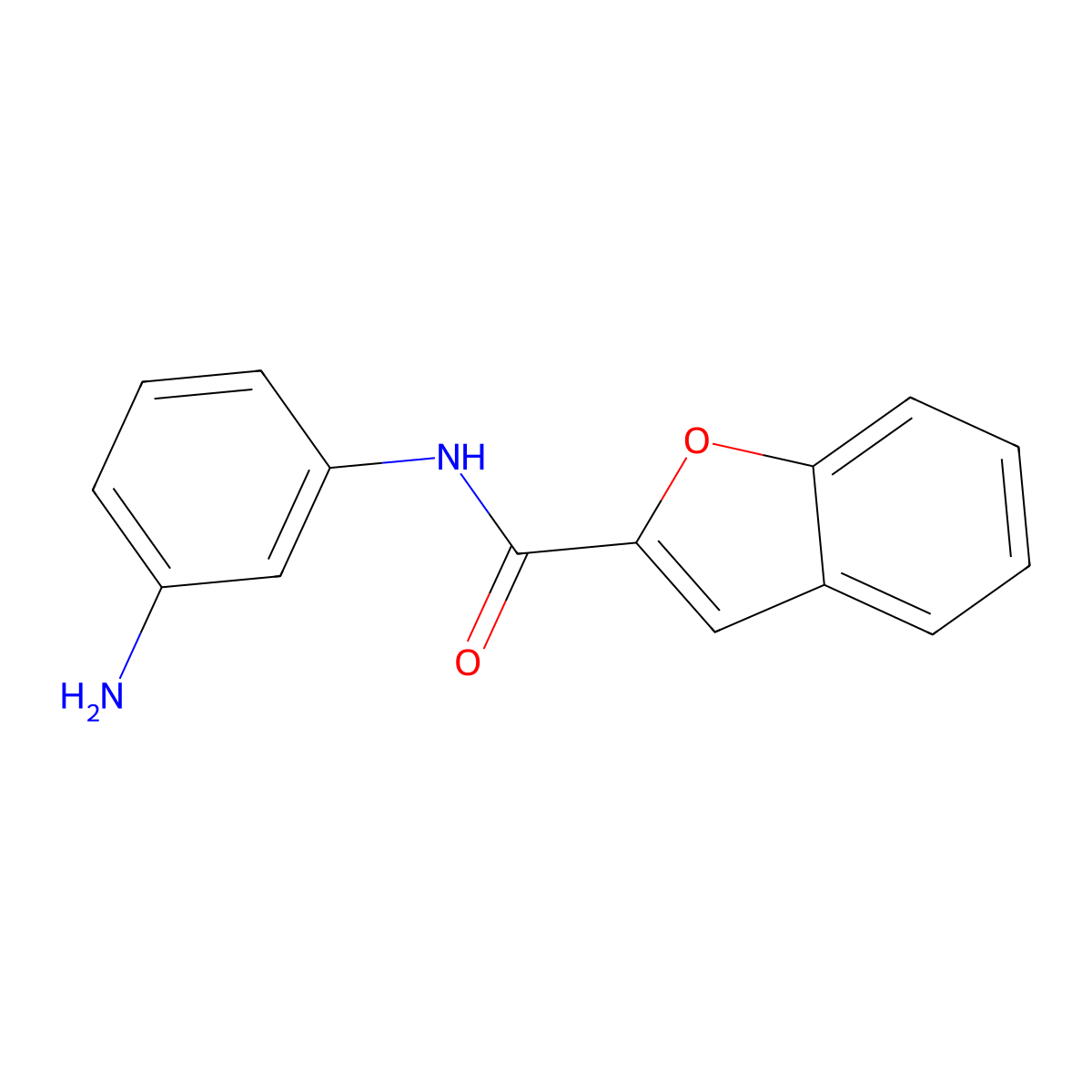 N-(3-aminophenyl)-1-benzofuran-2-carboxamide molecular structure, CAS 443292-75-9